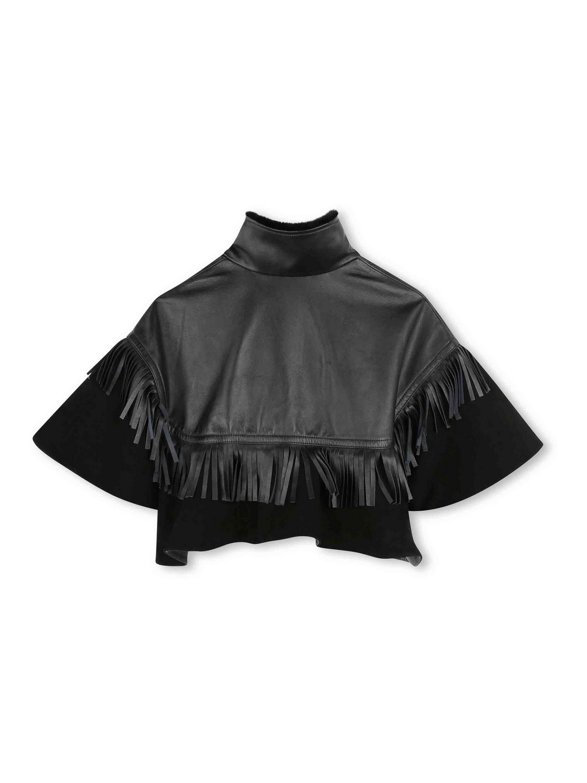 Leather Cape With Fringes C2066909B (Chloé / レザー&ファージャケット・コート ) | Chloé (クロエ)(1)
