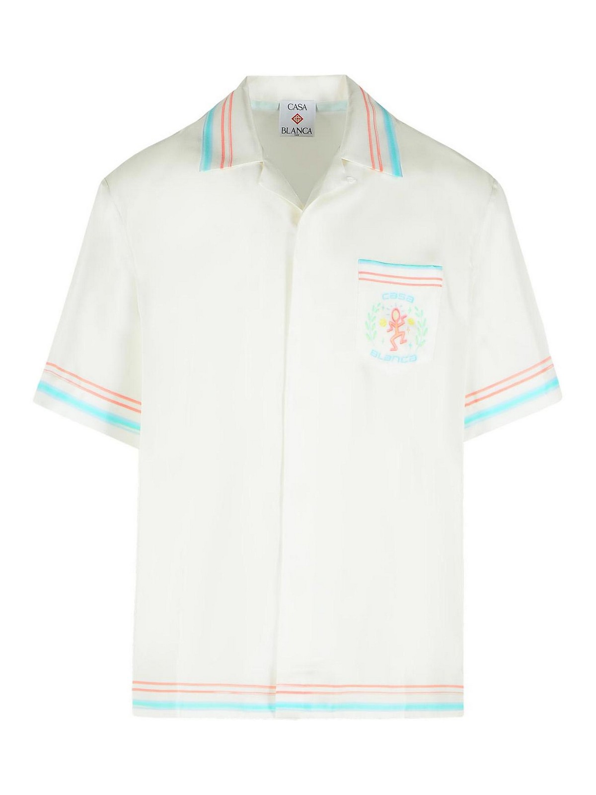 White Silk Shirt MSP26SH00301 (Casablanca / シャツ・ブラウス ) | Casablanca (カサブランカ)