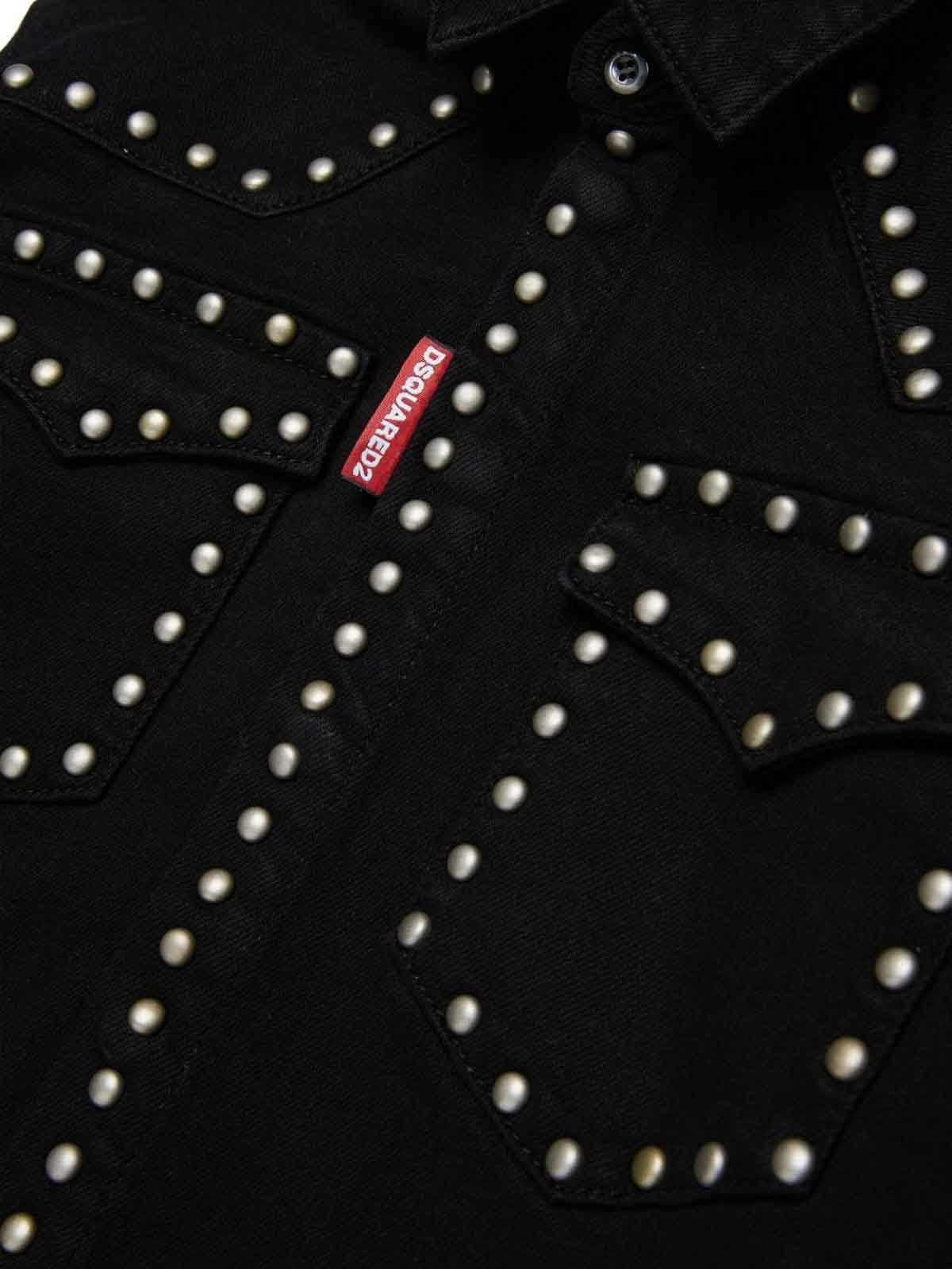 Shirt With Studs DQ3074D0AEPDQ900 (Dsquared2 / シャツ・ブラウス ) | Dsquared2 (ディースクエアード)(2)