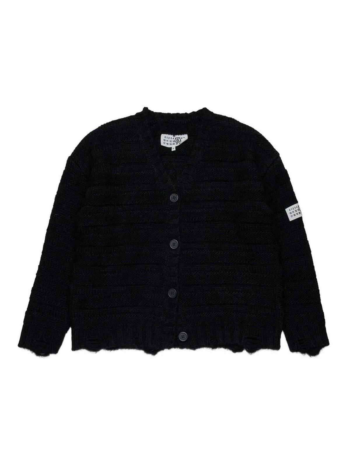 Cardigan With Breaks M60879MM06PM6900 (MM6 Maison Margiela / ニット・セーター・カーディガン ) | MM6 Maison Margiela (エムエムシックス)