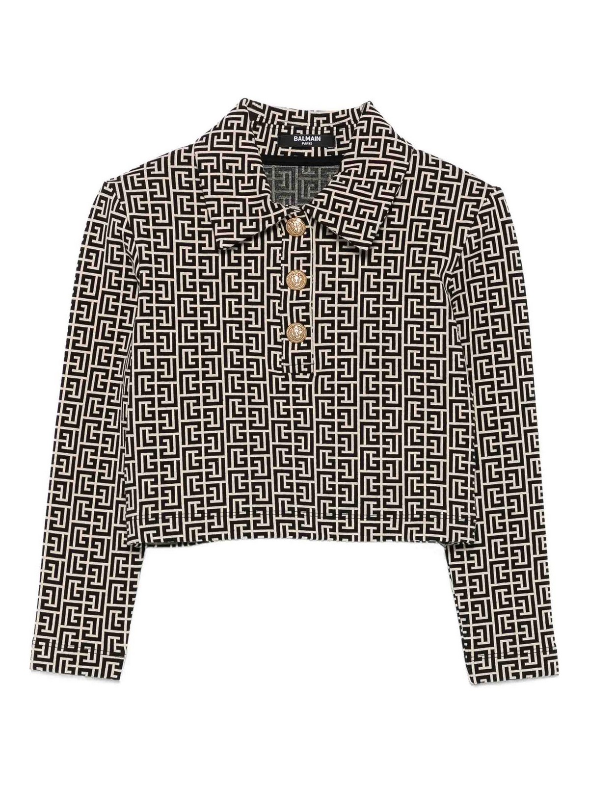 Long Sleeve Polo BX8B10Z2411106NE (Balmain / シャツ・ブラウス ) | Balmain (バルマン)