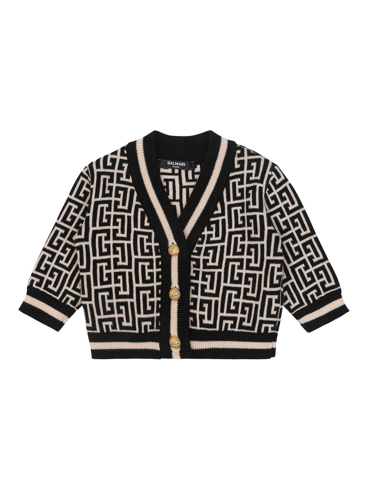 Cardigan With Print BX9510Z2312104NE (Balmain / ニット・セーター・カーディガン ) | Balmain (バルマン)