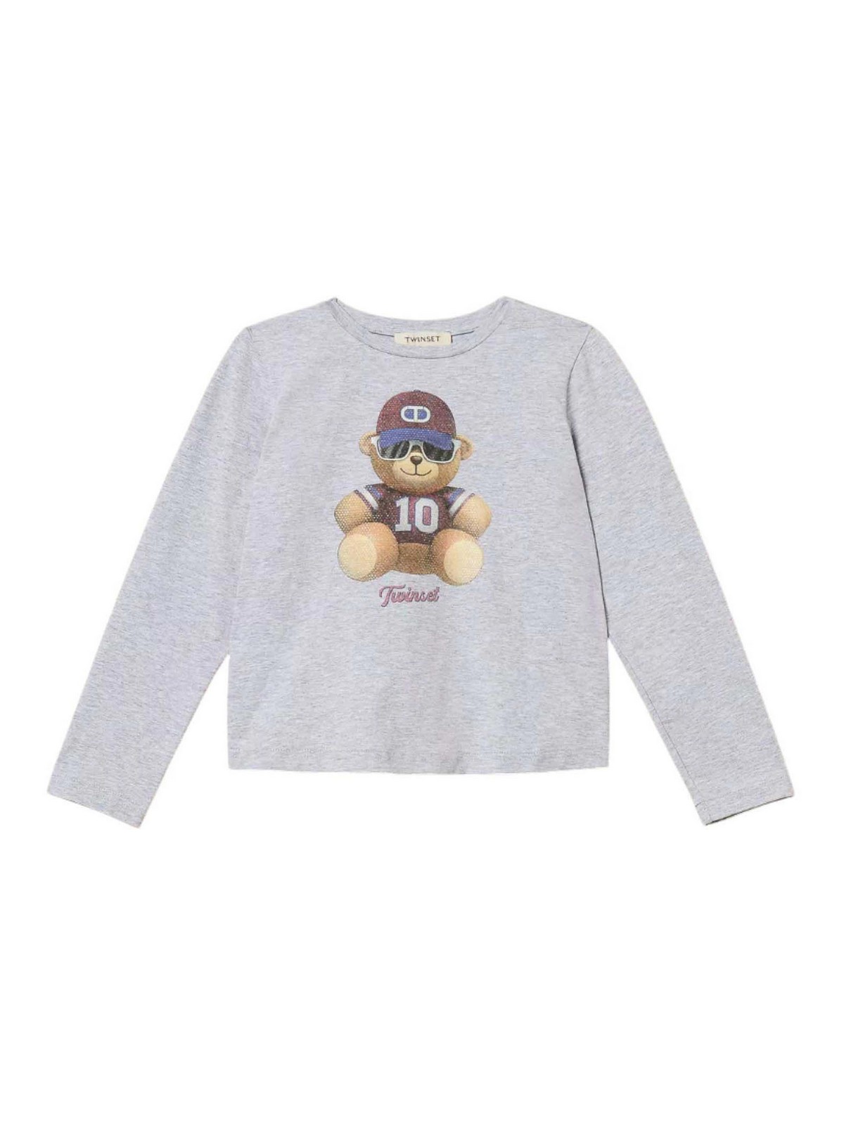 Gray T-Shirt And Polo 252GJ232111834 (TWINSET / Tシャツ・カットソー ) | TWINSET (ツインセット)