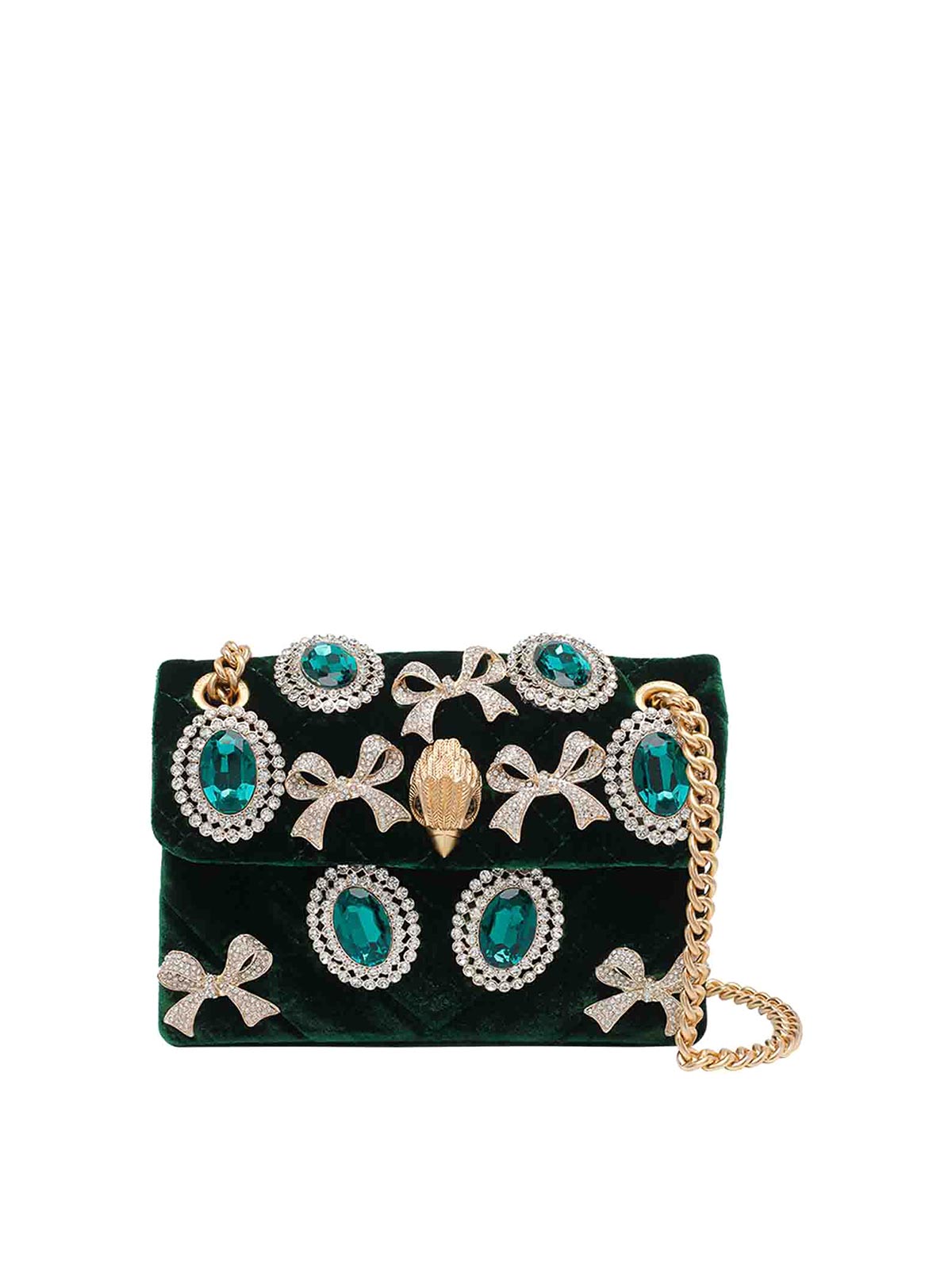 Velvet Mini Kensington Crossbody Bag 5018771789DARKGREEN (KURT GEIGER / ハンドバッグ・ショルダーバッグ ) | KURT GEIGER (カートガイガー)