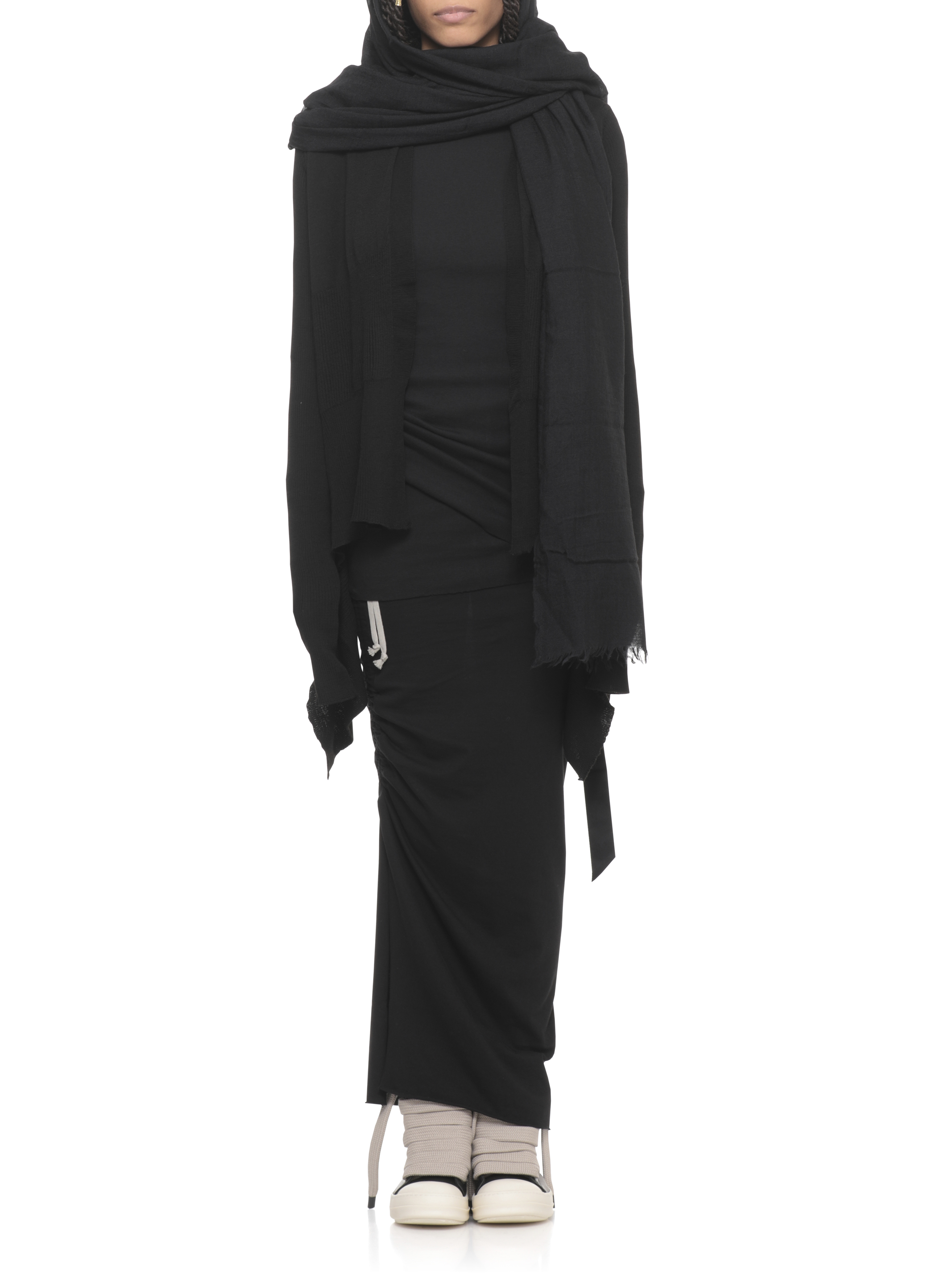 Rick Owens Scarfs Black RP02E4462SCAR09 (Rick Owens / スカーフ・マフラー ) | Rick Owens (リック オウエンス)(1)