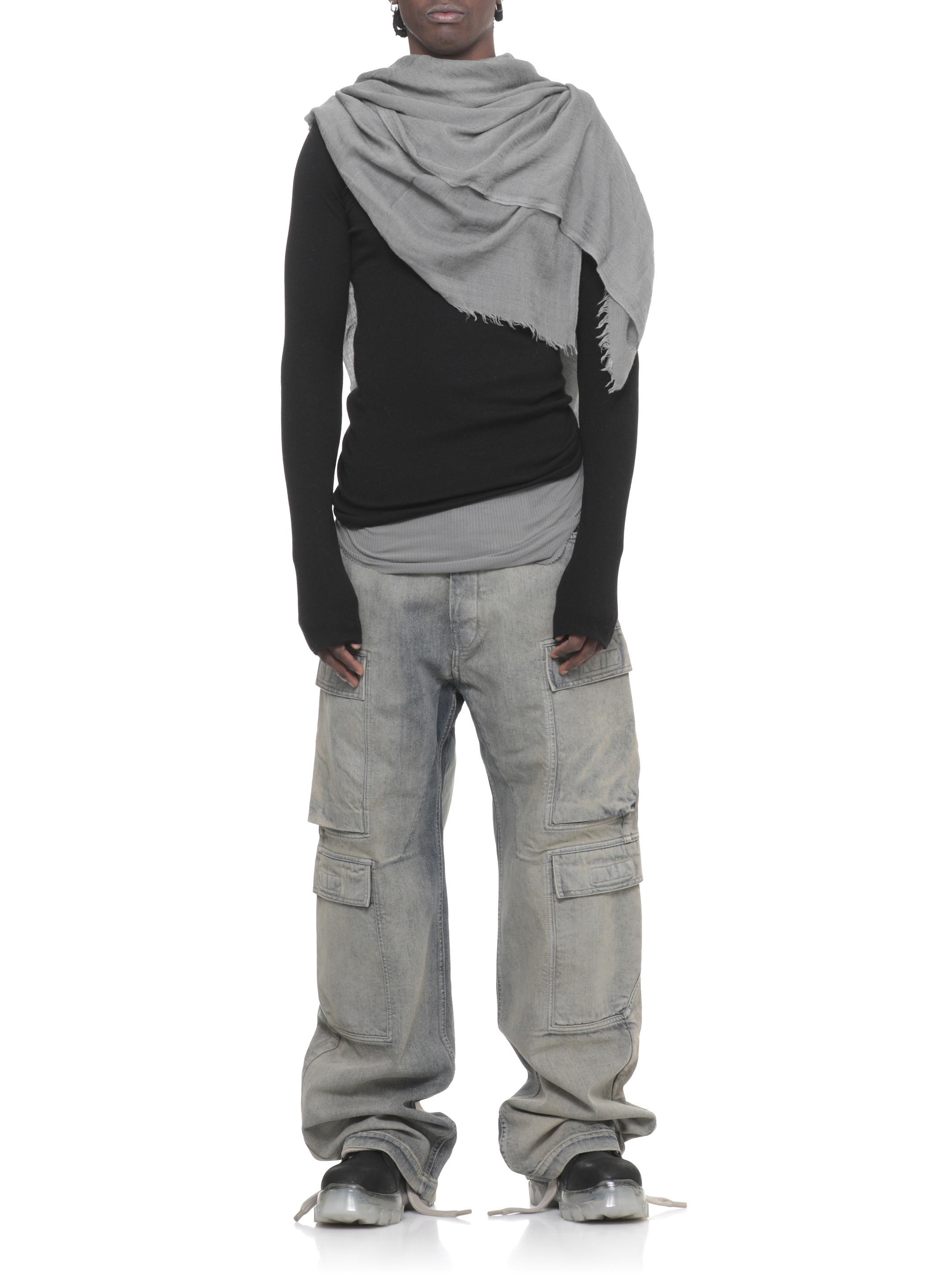 Rick Owens Scarfs Green RU02E1462SCAR06 (Rick Owens / スカーフ・マフラー ) | Rick Owens (リック オウエンス)(1)