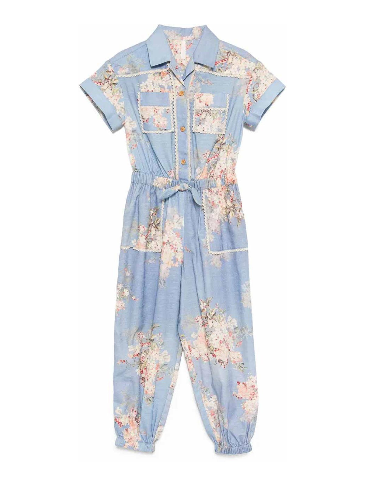 Floral Jumpsuit 1478USS255TEALBLUEBOTANICALFLORAL (ZIMMERMANN / ワンピース・ドレス・オールインワン ) | ZIMMERMANN (ジマーマン)