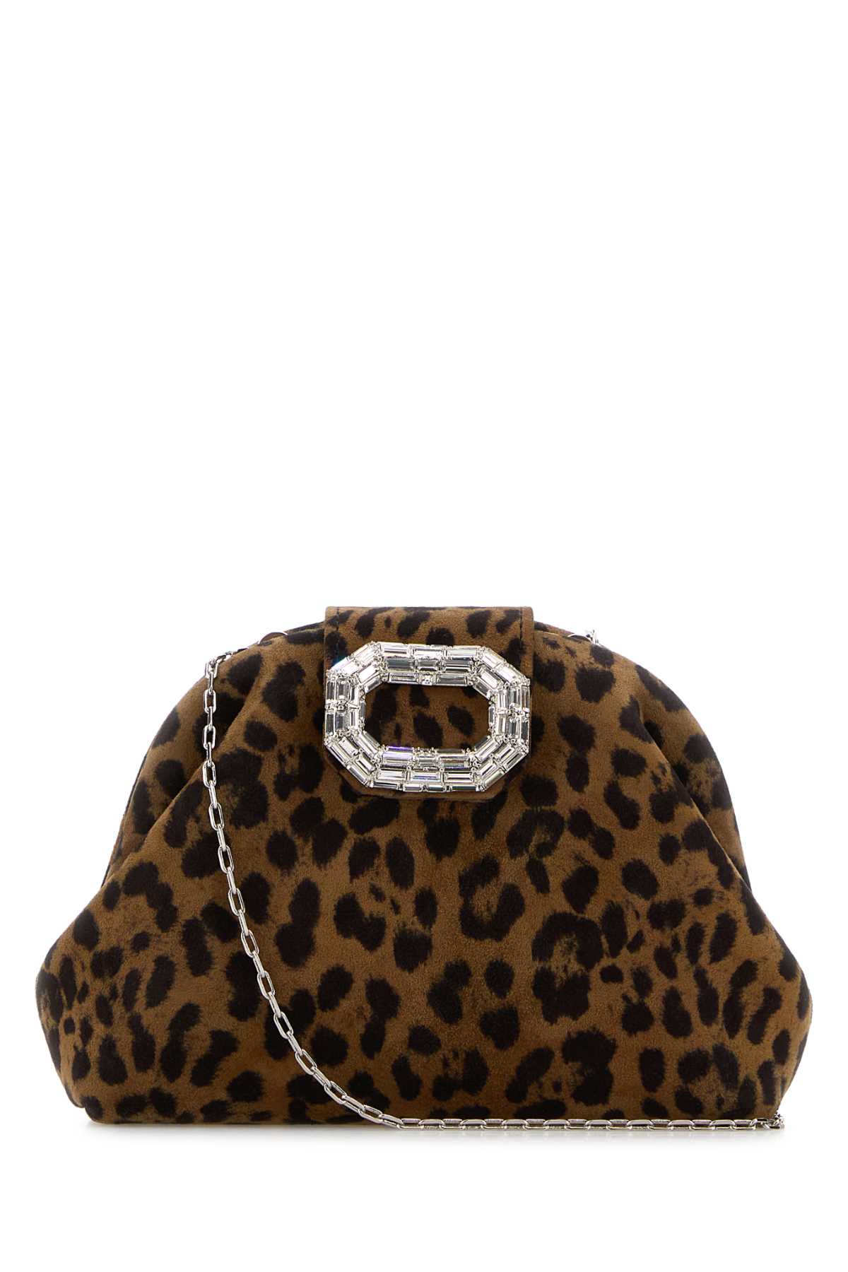 Printed suede micro Camelia clutch CAMELIAMICROLEOSILHAR (AMINA MUADDI / ハンドバッグ・ショルダーバッグ ) | AMINA MUADDI (アミナ モアディ)