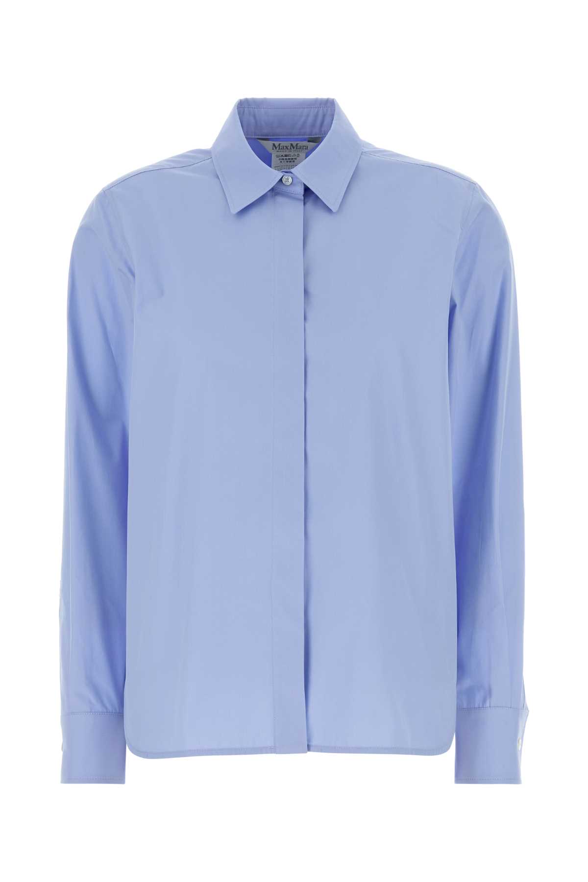 Powder blue poplin Maroso shirt 2611111101600002 (Max Mara / シャツ・ブラウス ) | Max Mara (マックスマーラ)