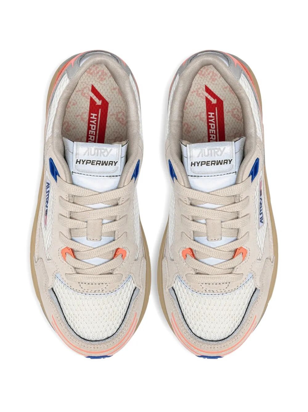 HYPERWAY SNEAKERS IN WHITE AND PEACH SUEDE AND MESH HYLWHU02WHTPEACHP (AUTRY / スニーカー ) | AUTRY (オートリー)(4)