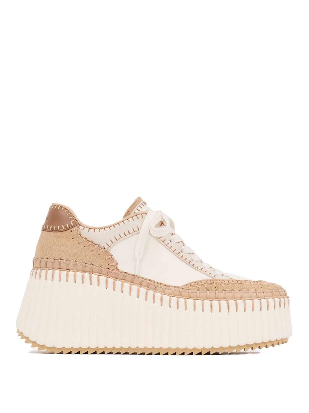 NAMA SMOOTH LEATHER AND SUEDE WEDGE SNEAKERS CHC24U02IBD70F (Chloé / スニーカー ) | Chloé (クロエ)