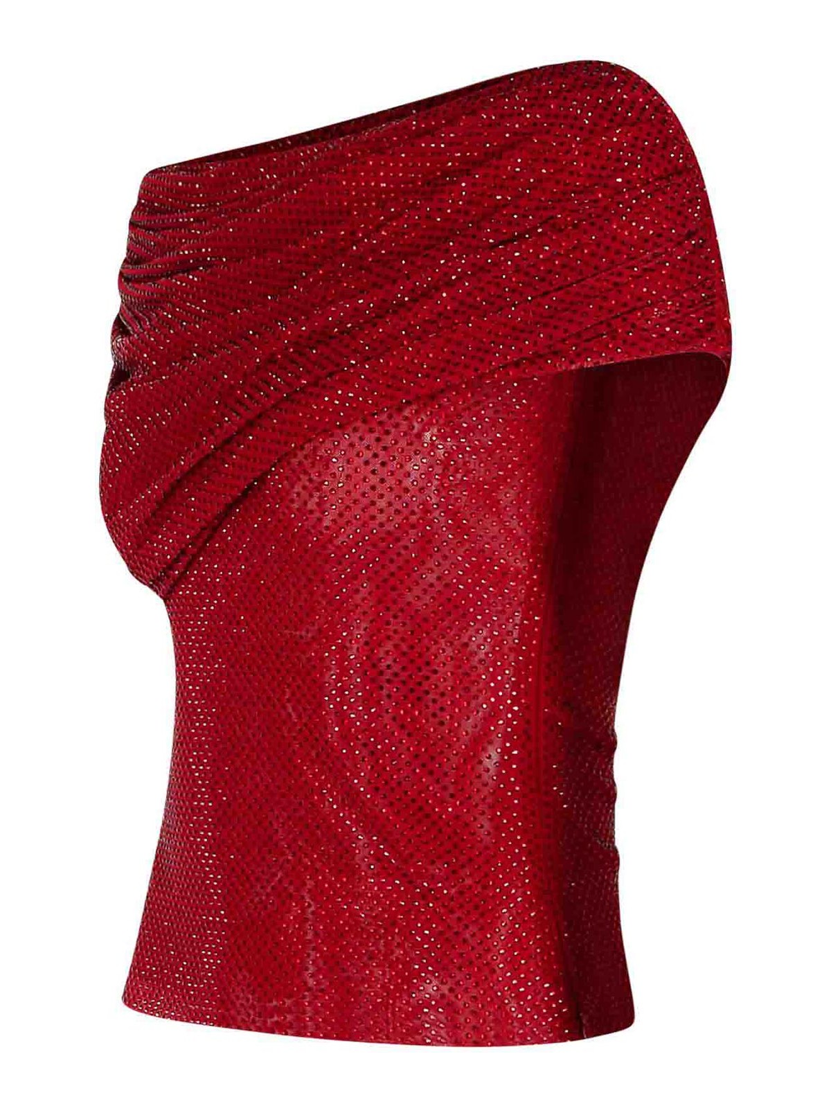 Burgundy Polyester Top RS26002TABU (self-portrait / シャツ・ブラウス ) | self-portrait (セルフ・ポートレイト)(2)