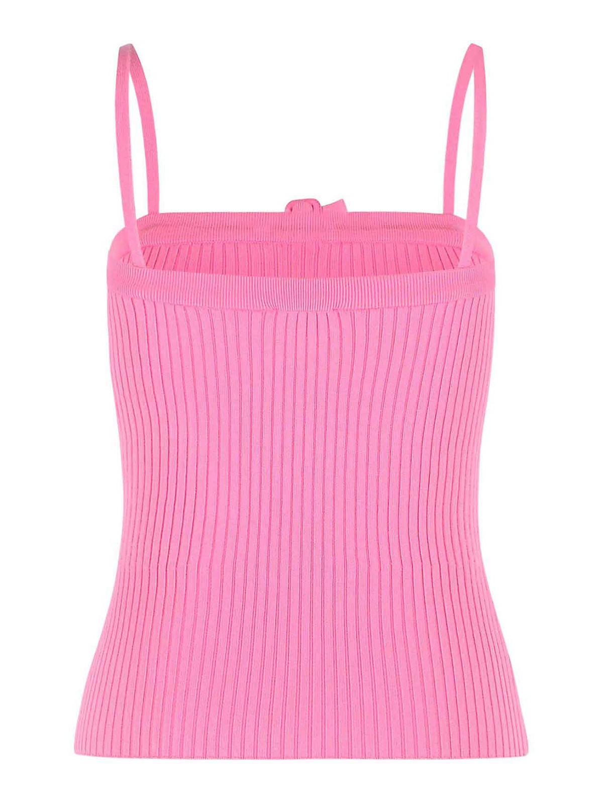 Buckle Tank Top In Pink Viscose Blend 126MDE156FI00015023 (Courrèges / タンクトップ・キャミソール ) | Courrèges (クレージュ)(1)
