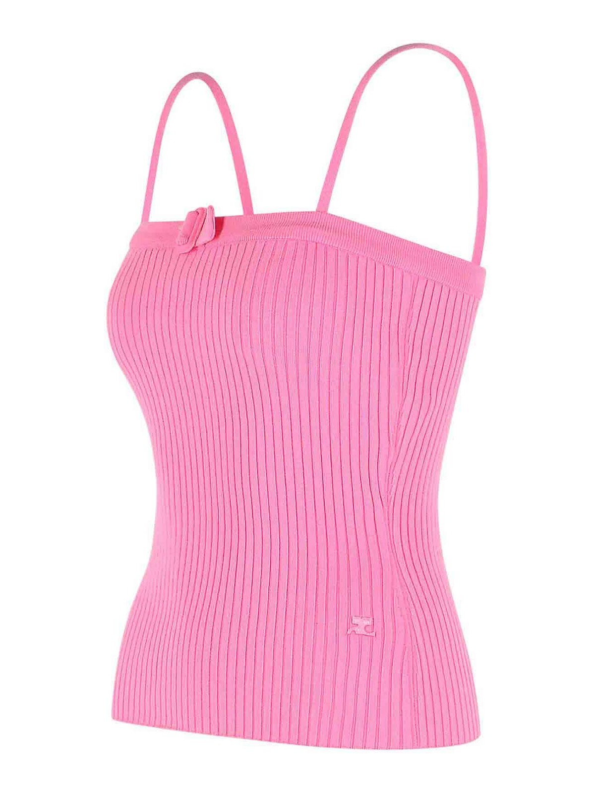 Buckle Tank Top In Pink Viscose Blend 126MDE156FI00015023 (Courrèges / タンクトップ・キャミソール ) | Courrèges (クレージュ)(2)