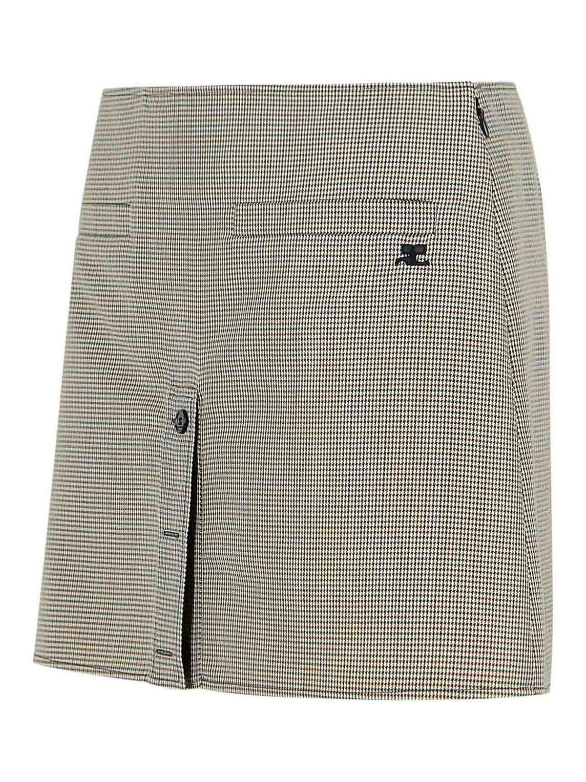 Beige Wool Blend Miniskirt 126CJU330WO01459925 (Courrèges / スカート ) | Courrèges (クレージュ)(2)