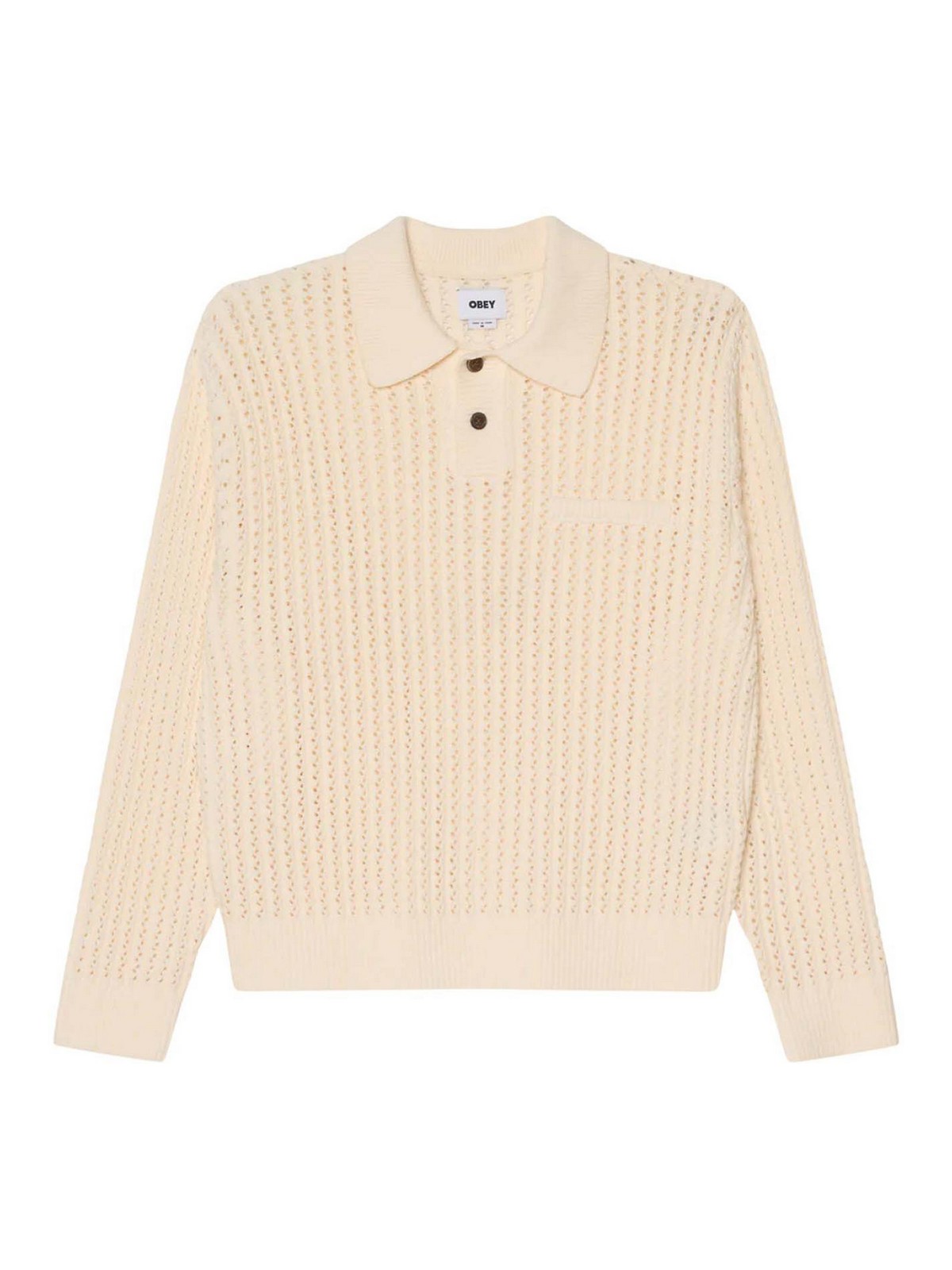 Duane Polo Sweater 151000112NATNATURAL (OBEY / ニット・セーター・カーディガン ) | OBEY (オベイ)