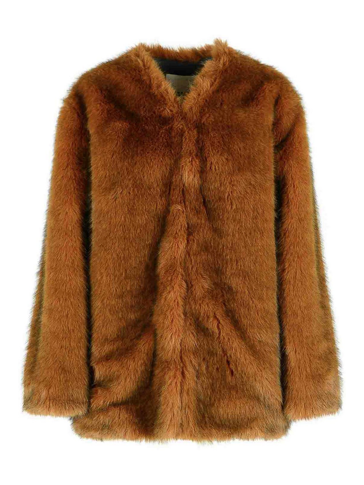 Aglae Brown Polyester Faux Fur Coat MA0381FBD1A01I10OE (Isabel Marant / レザー&ファージャケット・コート ) | Isabel Marant (イザベル マラン)