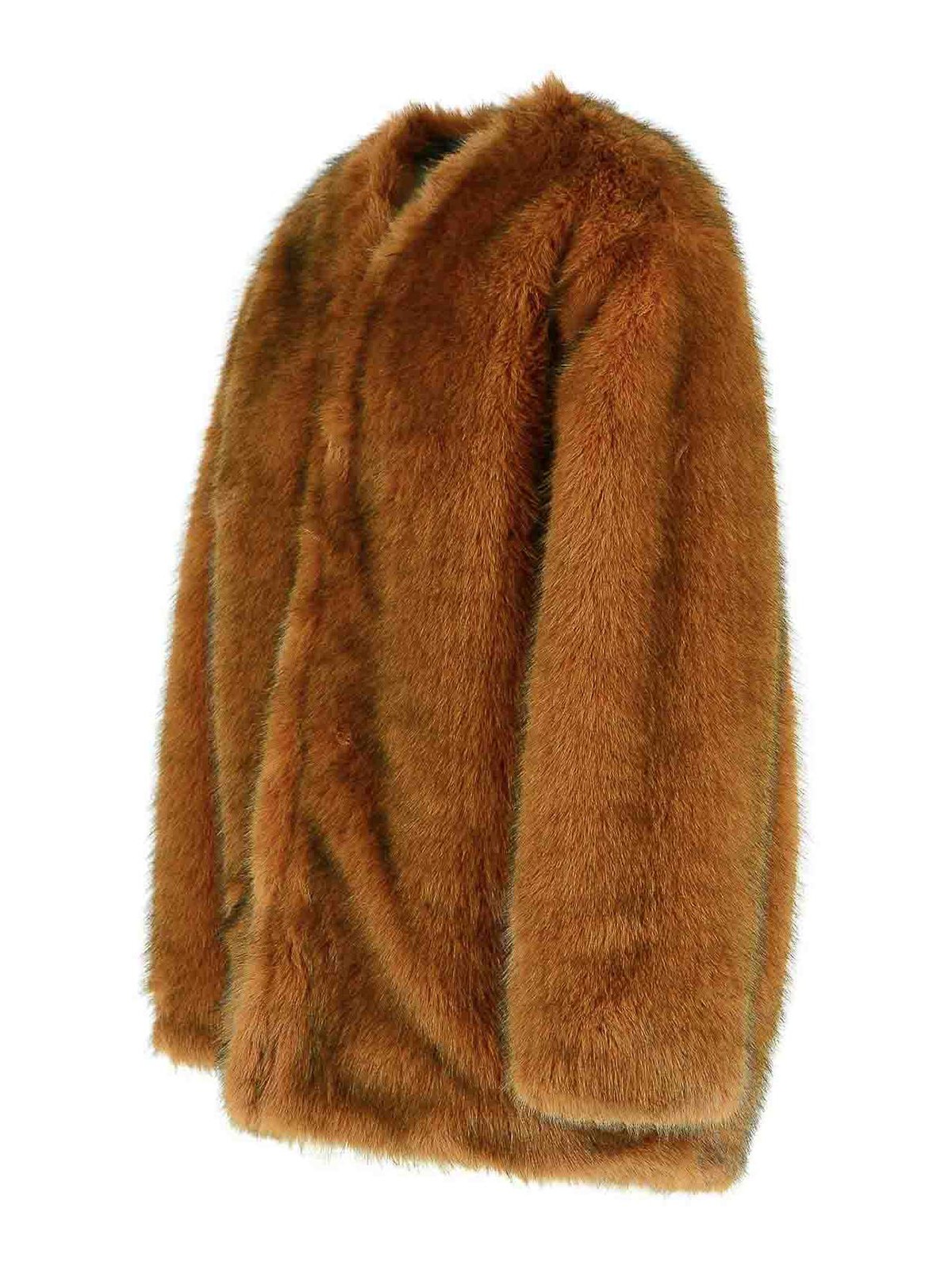 Aglae Brown Polyester Faux Fur Coat MA0381FBD1A01I10OE (Isabel Marant / レザー&ファージャケット・コート ) | Isabel Marant (イザベル マラン)(2)