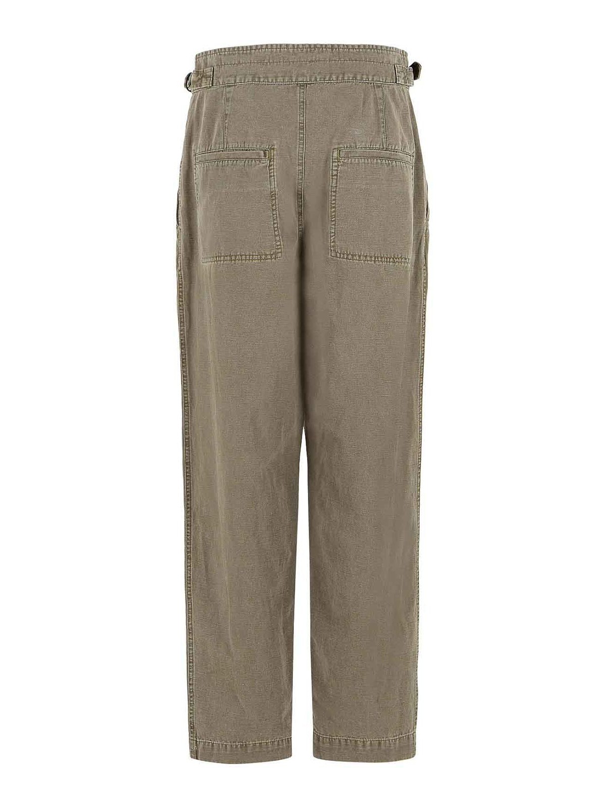 Neriah Brown Cotton And Linen Pants PA0660FAD1G04E50DZ (Isabel Marant / パンツ ) | Isabel Marant (イザベル マラン)(1)