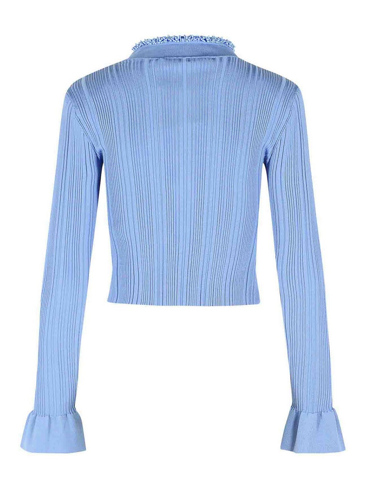 Pearl Cardigan In Light Blue Viscose Blend RS26555CBLUE (self-portrait / ニット・セーター・カーディガン ) | self-portrait (セルフ・ポートレイト)(1)