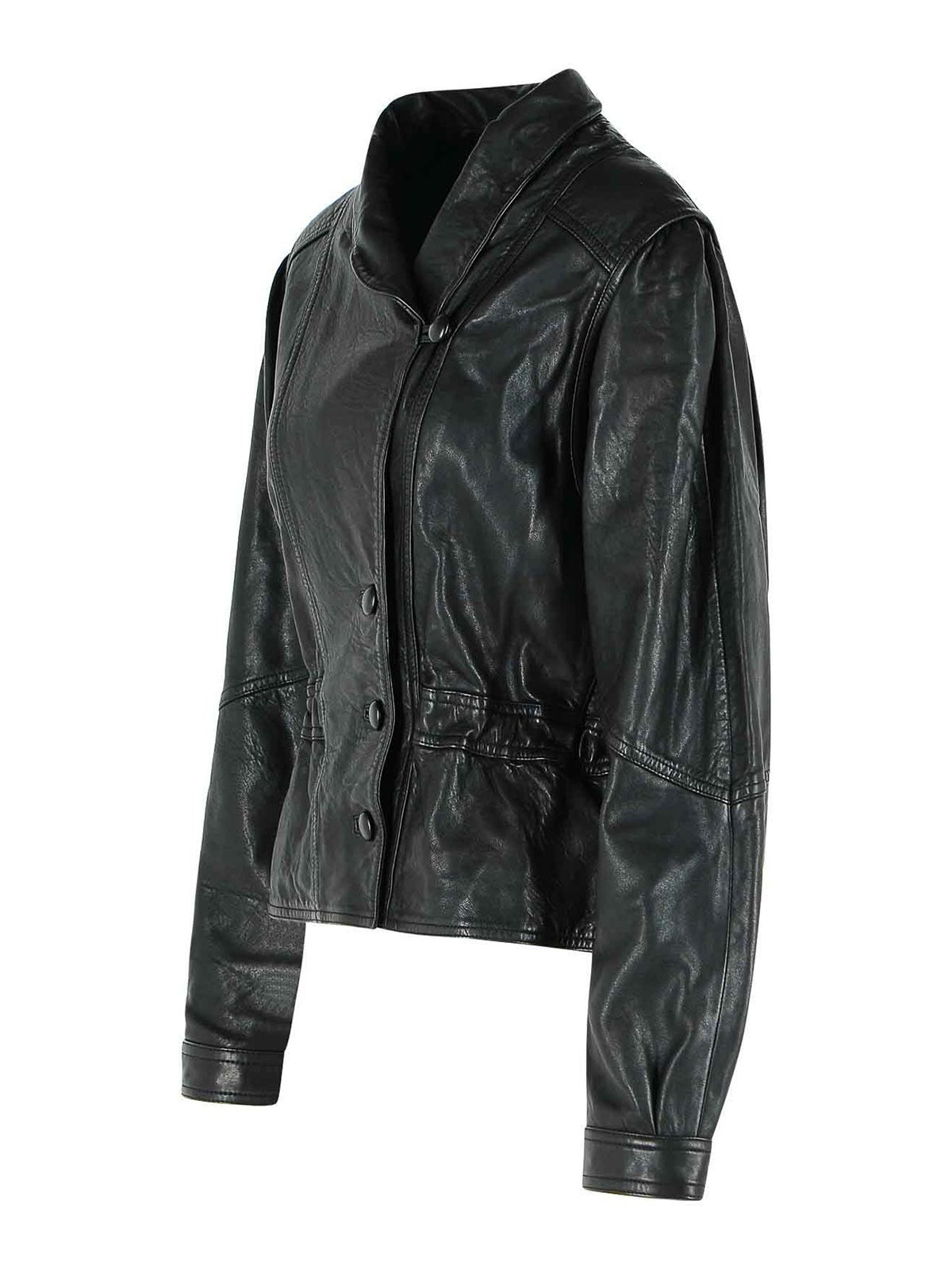 Tressy Black Leather Jacket VE0601FAD1B02I01BK (Isabel Marant / レザー&ファージャケット・コート ) | Isabel Marant (イザベル マラン)(2)