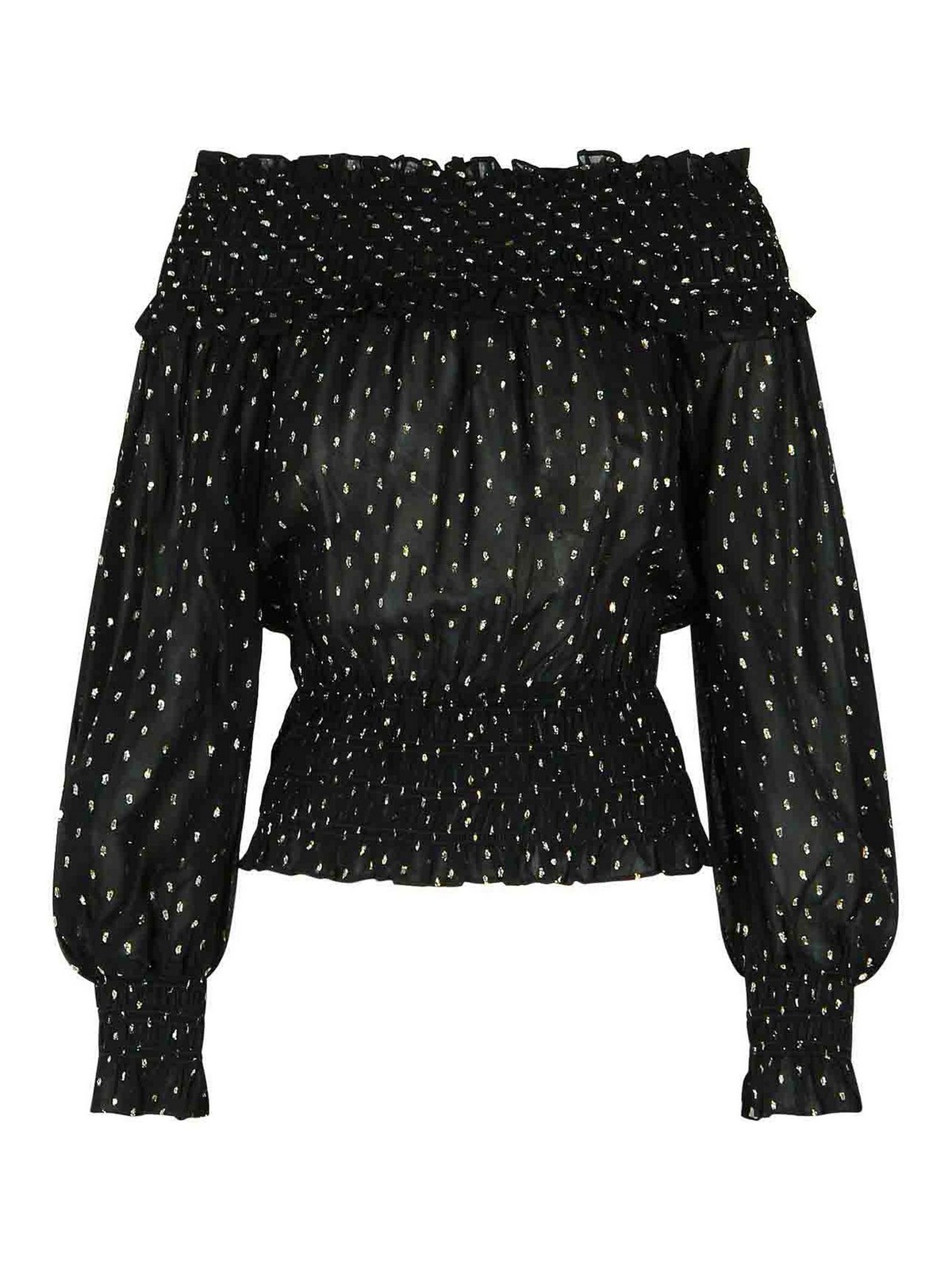 Chiffon Viscose Sweater RS26156TBLACK (self-portrait / シャツ・ブラウス ) | self-portrait (セルフ・ポートレイト)