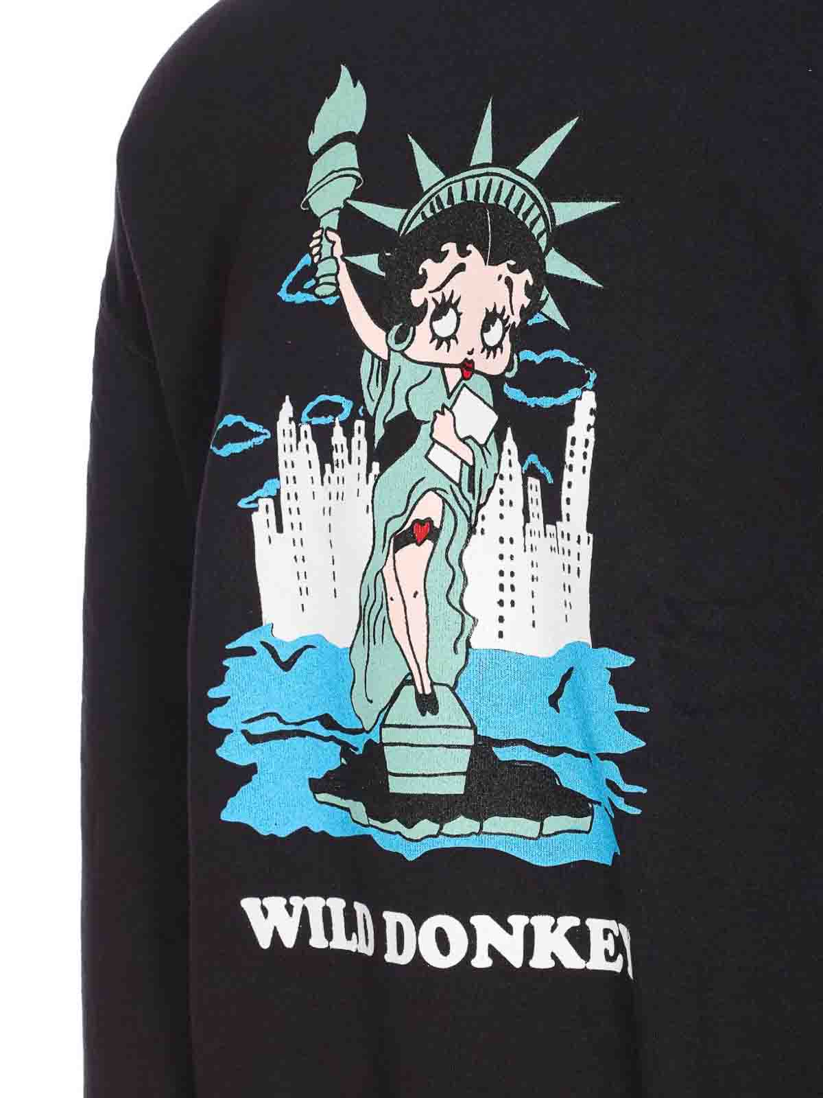 Betty Crewneck Sweatshirt FW25UFG111104BLACK (WILD DONKEY / スウェット・フーディー ) | WILD DONKEY (ワイルドドンキー)(1)