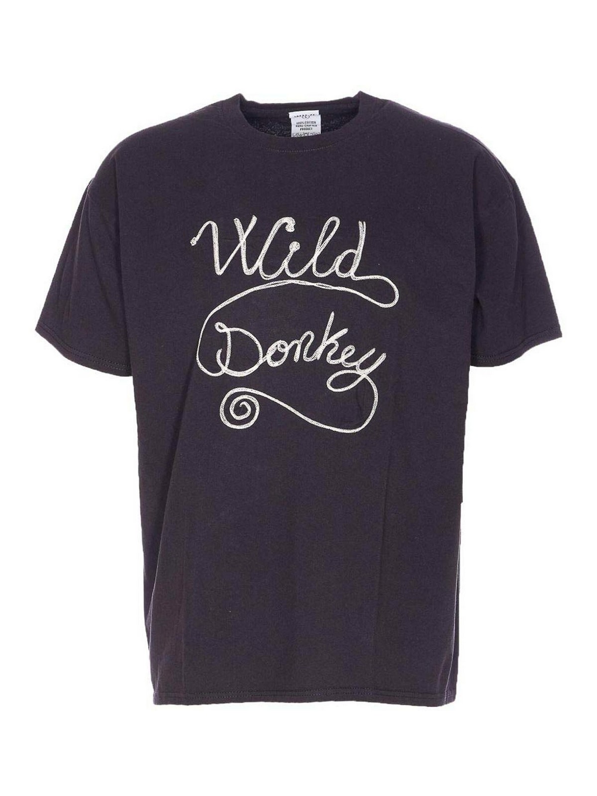 Crew-neck T-Shirt With Embroidered Logo FW25UT010121BLACK (WILD DONKEY / Tシャツ・カットソー ) | WILD DONKEY (ワイルドドンキー)