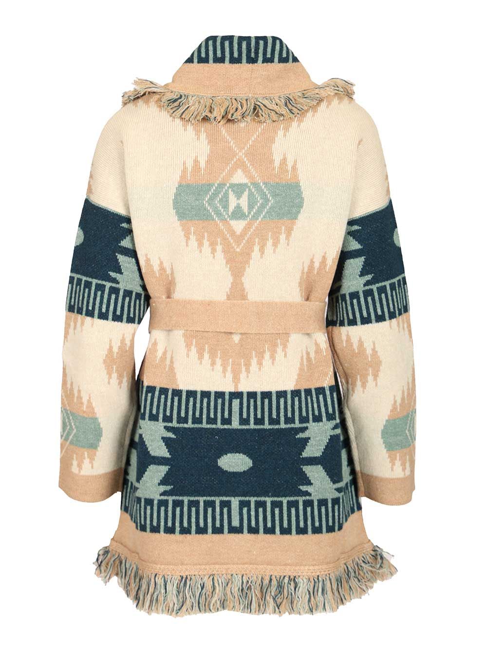 ICON JACQUARD CARDIGAN CHALK SAND LWHB064R26KNI0269617 (ALANUI / ニット・セーター・カーディガン ) | ALANUI (アラヌイ)(1)