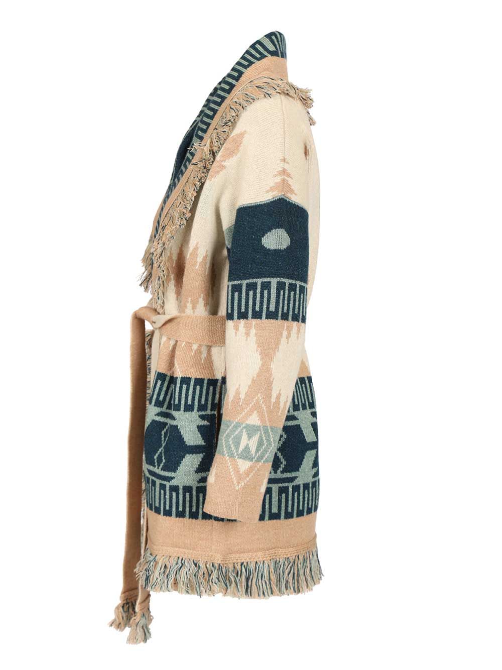 ICON JACQUARD CARDIGAN CHALK SAND LWHB064R26KNI0269617 (ALANUI / ニット・セーター・カーディガン ) | ALANUI (アラヌイ)(2)