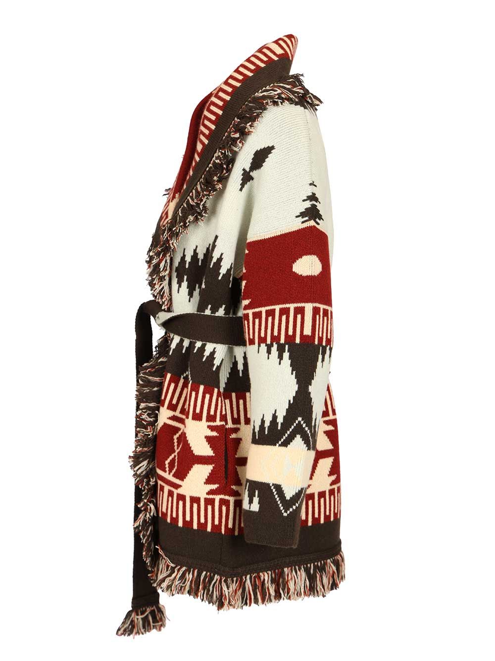 ICON JACQUARD CARDIGAN CYAN CELESTE DARK LWHB064R26KNI027416E (ALANUI / ニット・セーター・カーディガン ) | ALANUI (アラヌイ)(2)