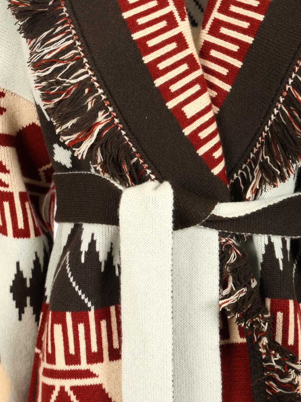 ICON JACQUARD CARDIGAN CYAN CELESTE DARK LWHB064R26KNI027416E (ALANUI / ニット・セーター・カーディガン ) | ALANUI (アラヌイ)(4)