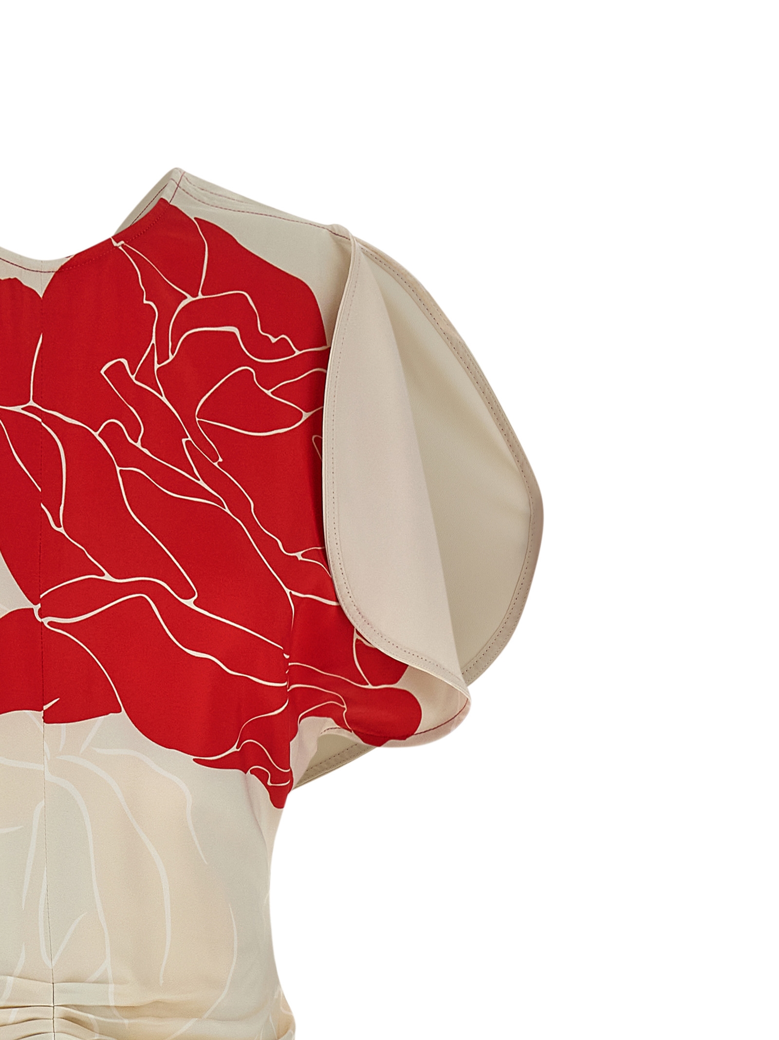 'Gathered Waist' dress 1126WDR005227SSHELLCARDINALRED (VICTORIA BECKHAM / ワンピース・ドレス・オールインワン ) | VICTORIA BECKHAM (ヴィクトリア ベッカム)(2)