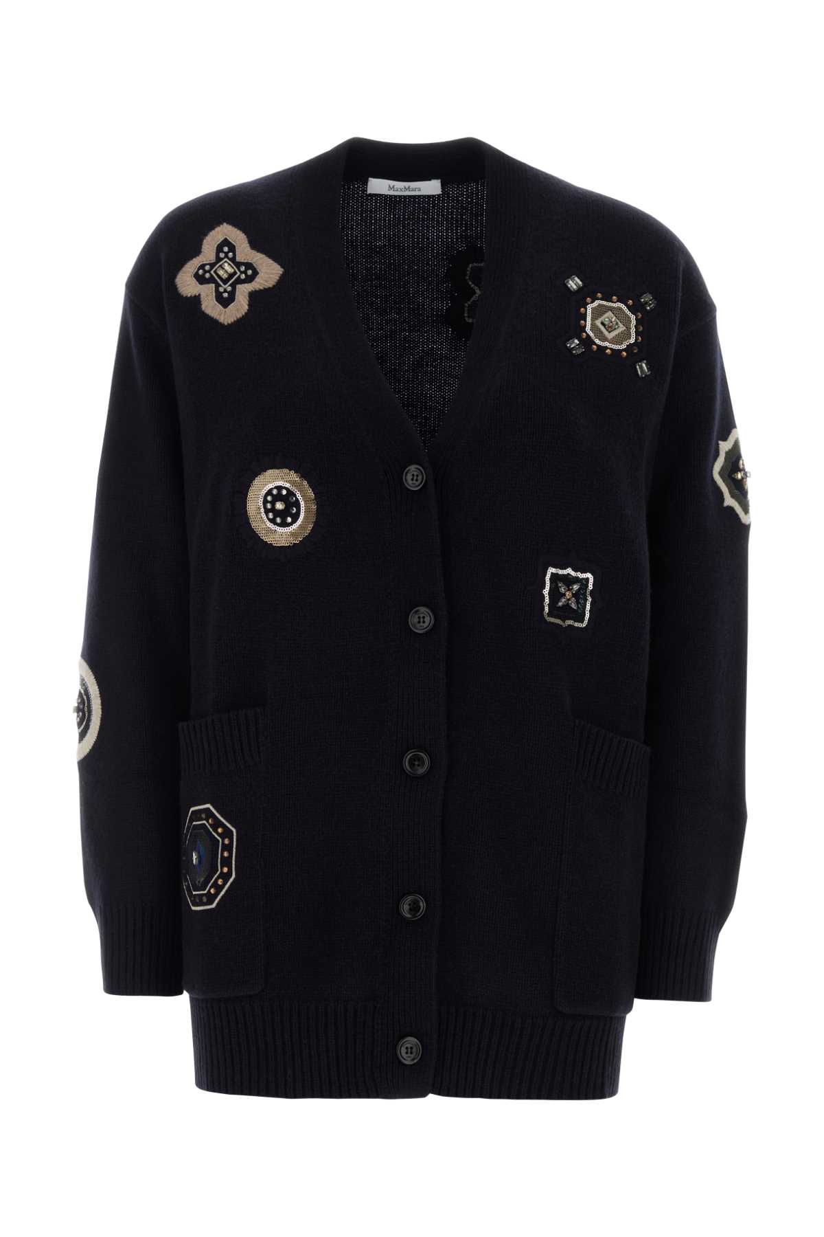 Black wool blend Gioire oversize cardigan 2611341021600030 (Max Mara / ニット・セーター・カーディガン ) | Max Mara (マックスマーラ)