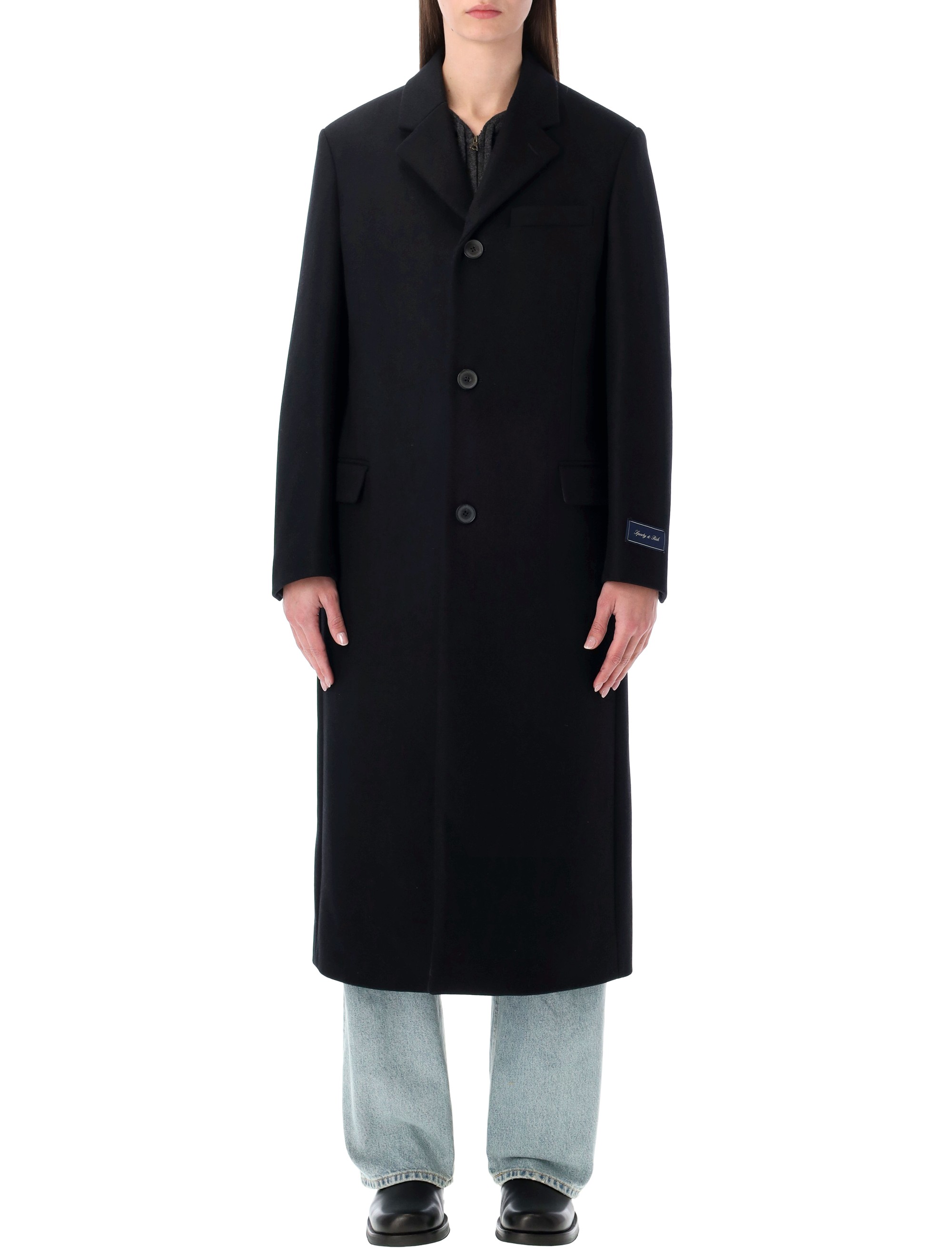 SPORTY & RICH Coats Black OW05064326BA014 (Sporty & Rich / コート ) | Sporty & Rich (スポーティアンドリッチ)