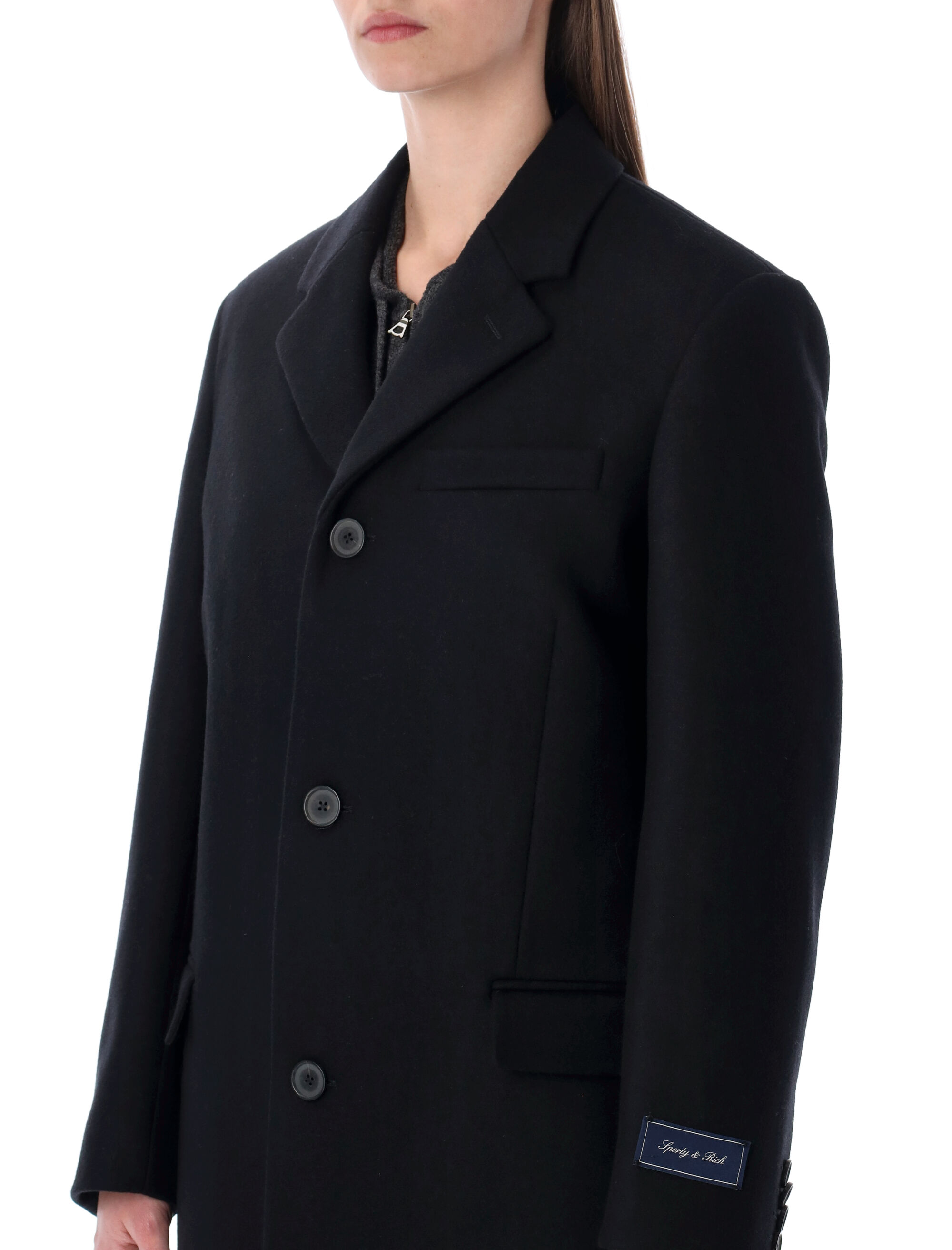SPORTY & RICH Coats Black OW05064326BA014 (Sporty & Rich / コート ) | Sporty & Rich (スポーティアンドリッチ)(2)