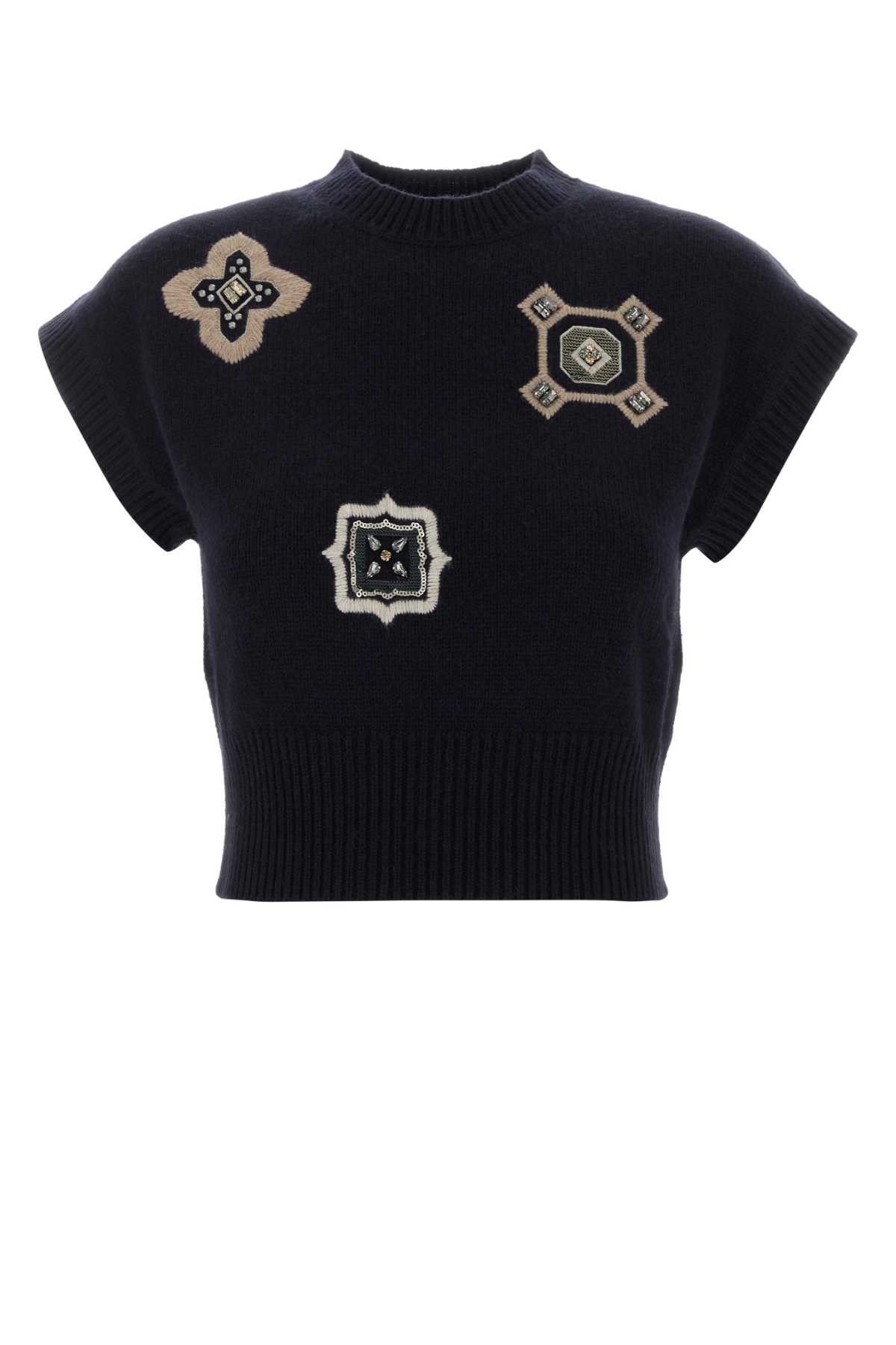 Black wool blend Anfora vest 2611361061600016 (Max Mara / ニット・セーター・カーディガン ) | Max Mara (マックスマーラ)