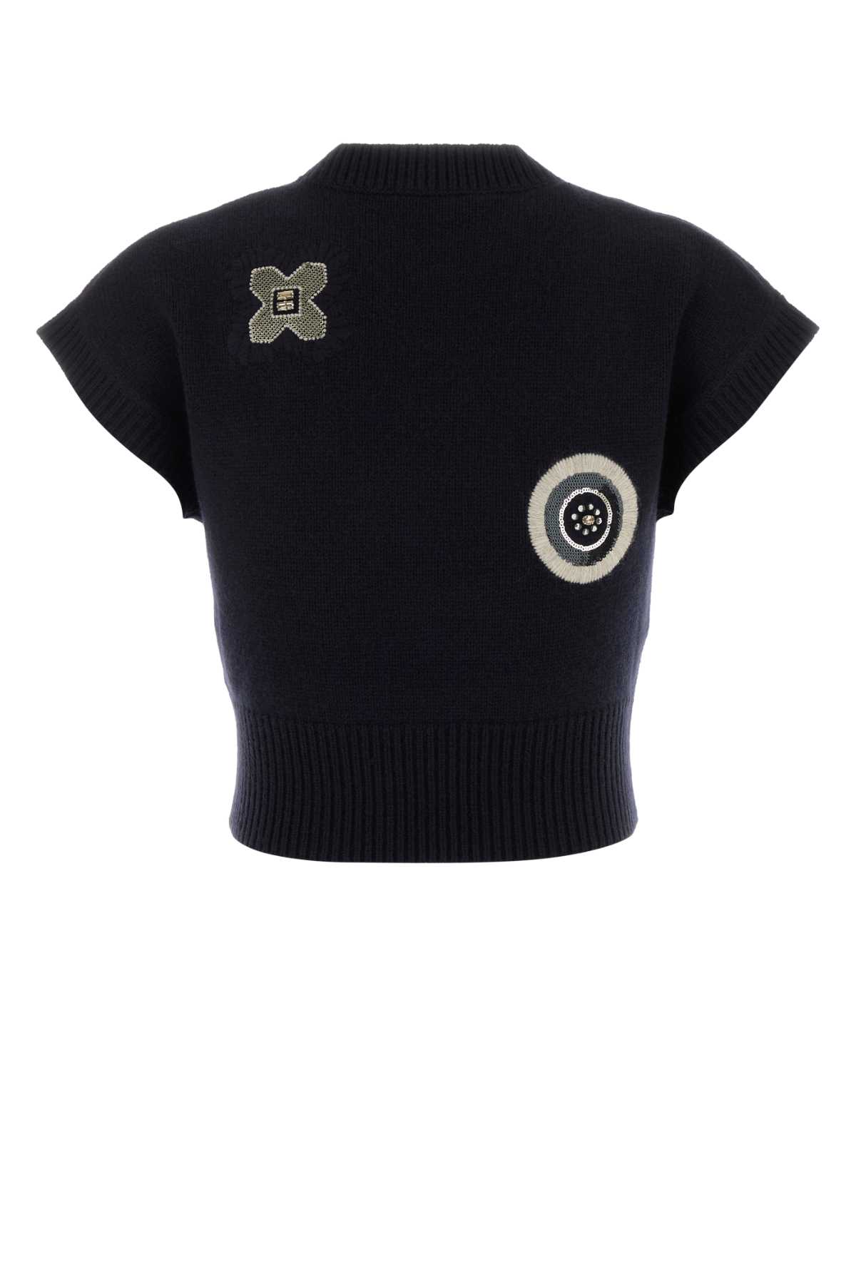 Black wool blend Anfora vest 2611361061600016 (Max Mara / ニット・セーター・カーディガン ) | Max Mara (マックスマーラ)(1)