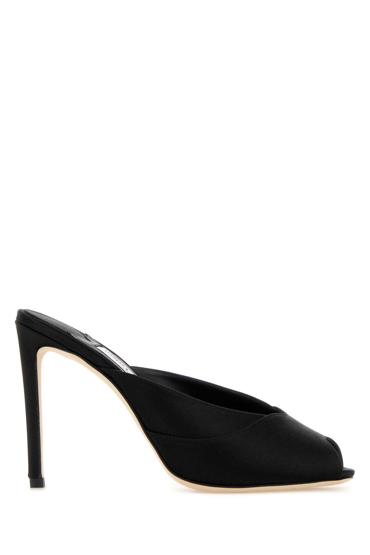 Black satin Brigitte mules BRIGITTEMULE100SATBLACK (JIMMY CHOO / サンダル ) | JIMMY CHOO (ジミー チュウ)