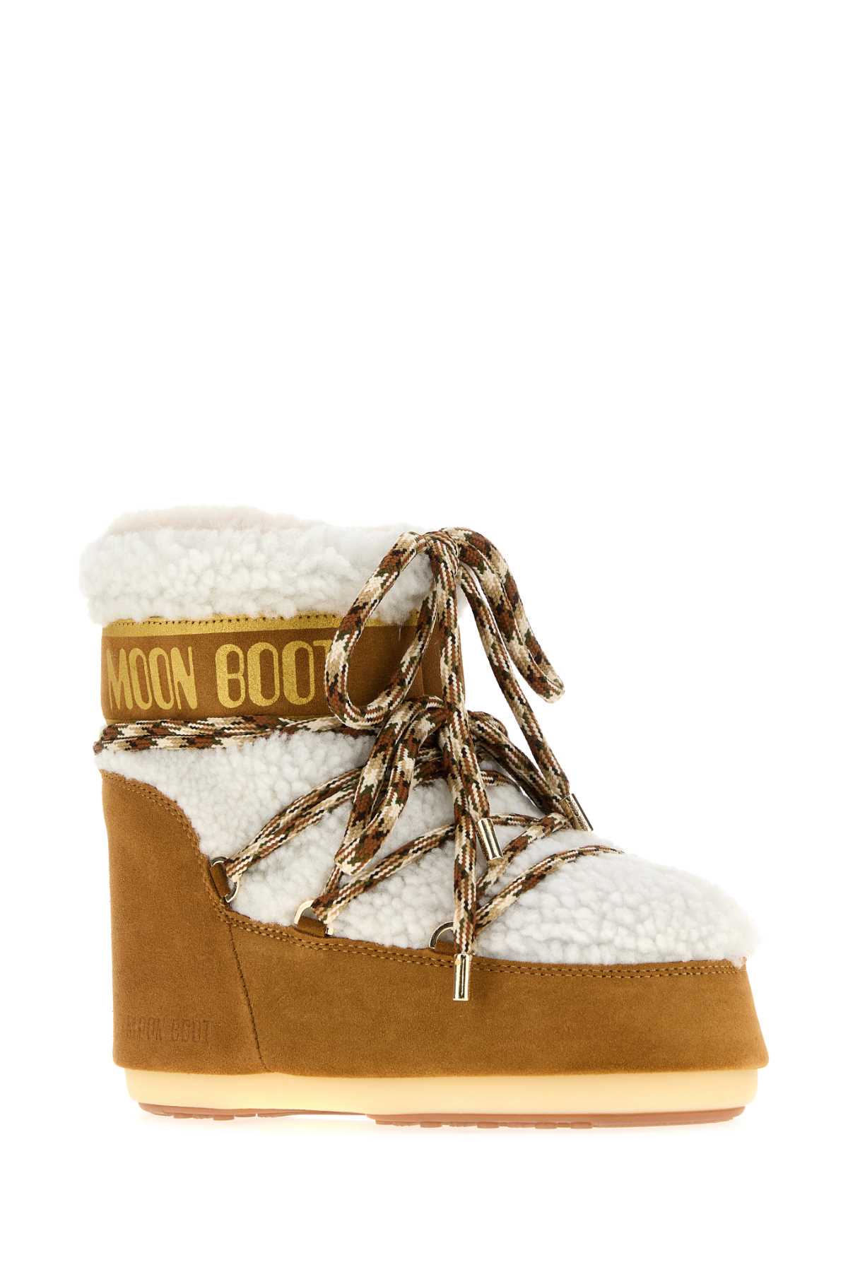 Two-tone shearling and leather Icon Low ankle boots 1409580MA03 (MOON BOOT / ブーツ ) | MOON BOOT (ムーンブーツ)(1)