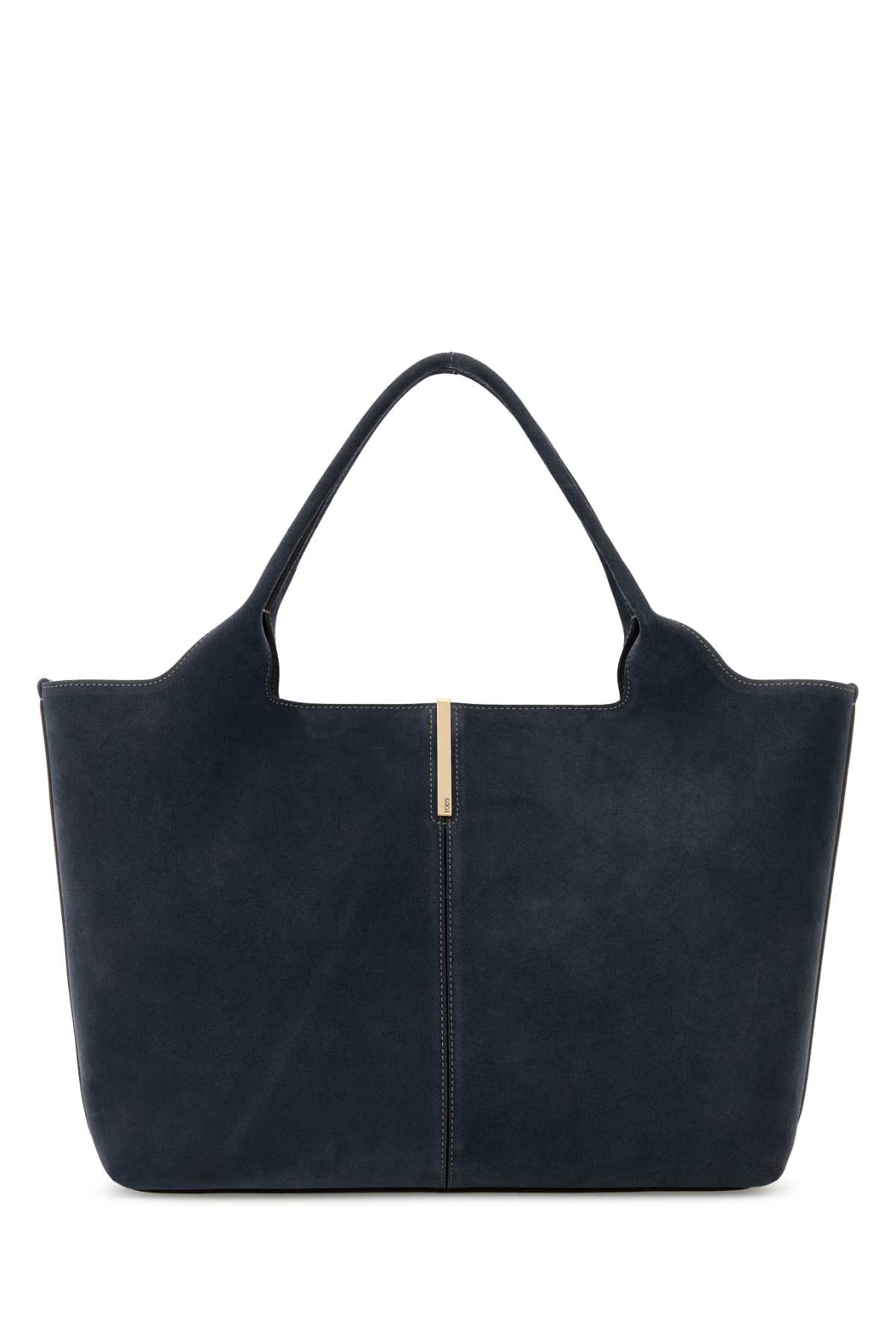 Navy blue suede shopping bag XBWEBRA0250XBLU604 (Tod's / ハンドバッグ・ショルダーバッグ ) | Tod's (トッズ)