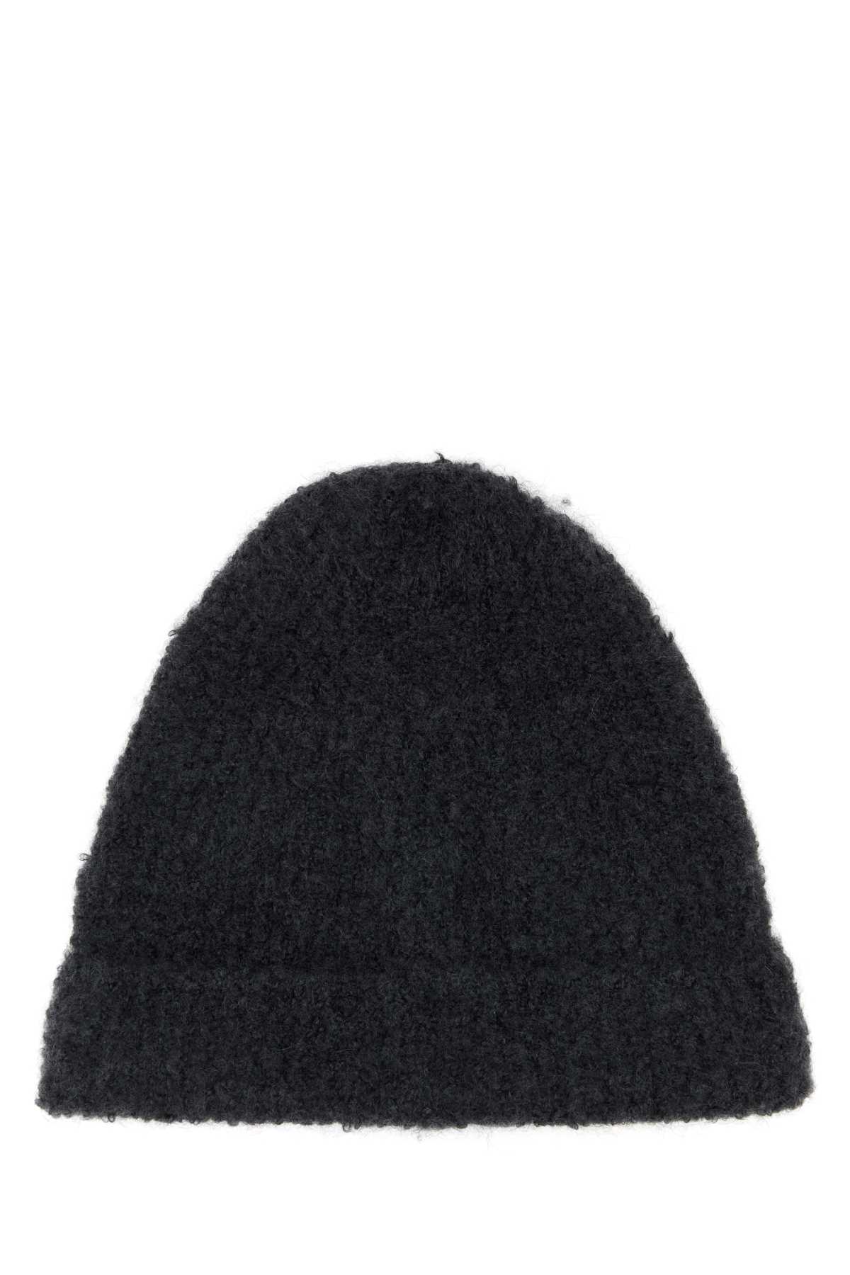 Charcoal cashmere blend beanie hat 10076Y957FBK (The Row / 帽子 ) | The Row (ザ・ロウ)