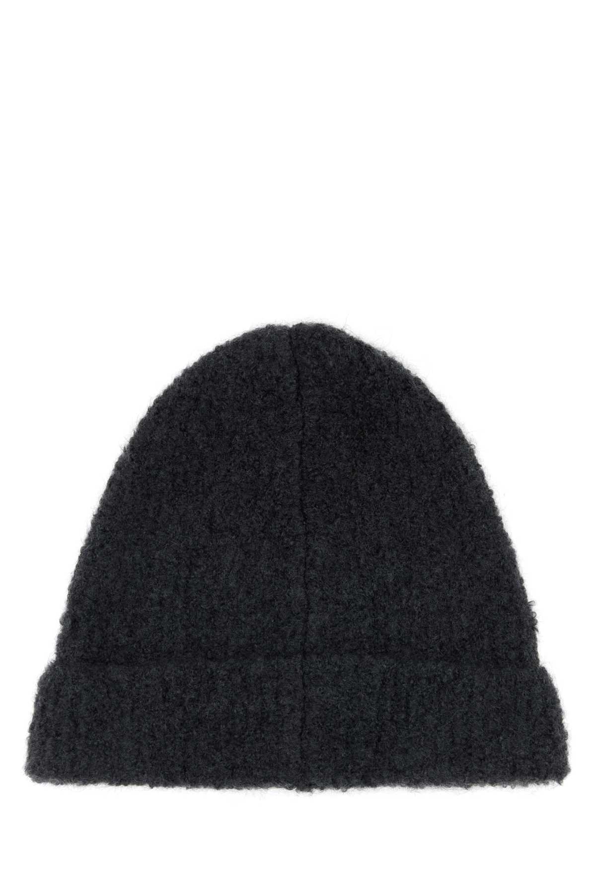 Charcoal cashmere blend beanie hat 10076Y957FBK (The Row / 帽子 ) | The Row (ザ・ロウ)(1)