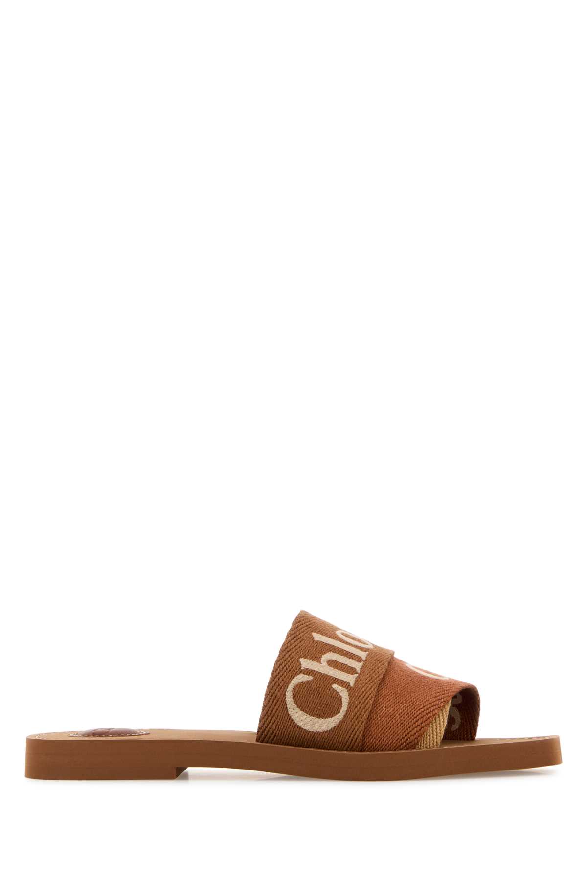 Caramel linen Woody slippers CHC23U188EF247 (Chloé / サンダル ) | Chloé (クロエ)