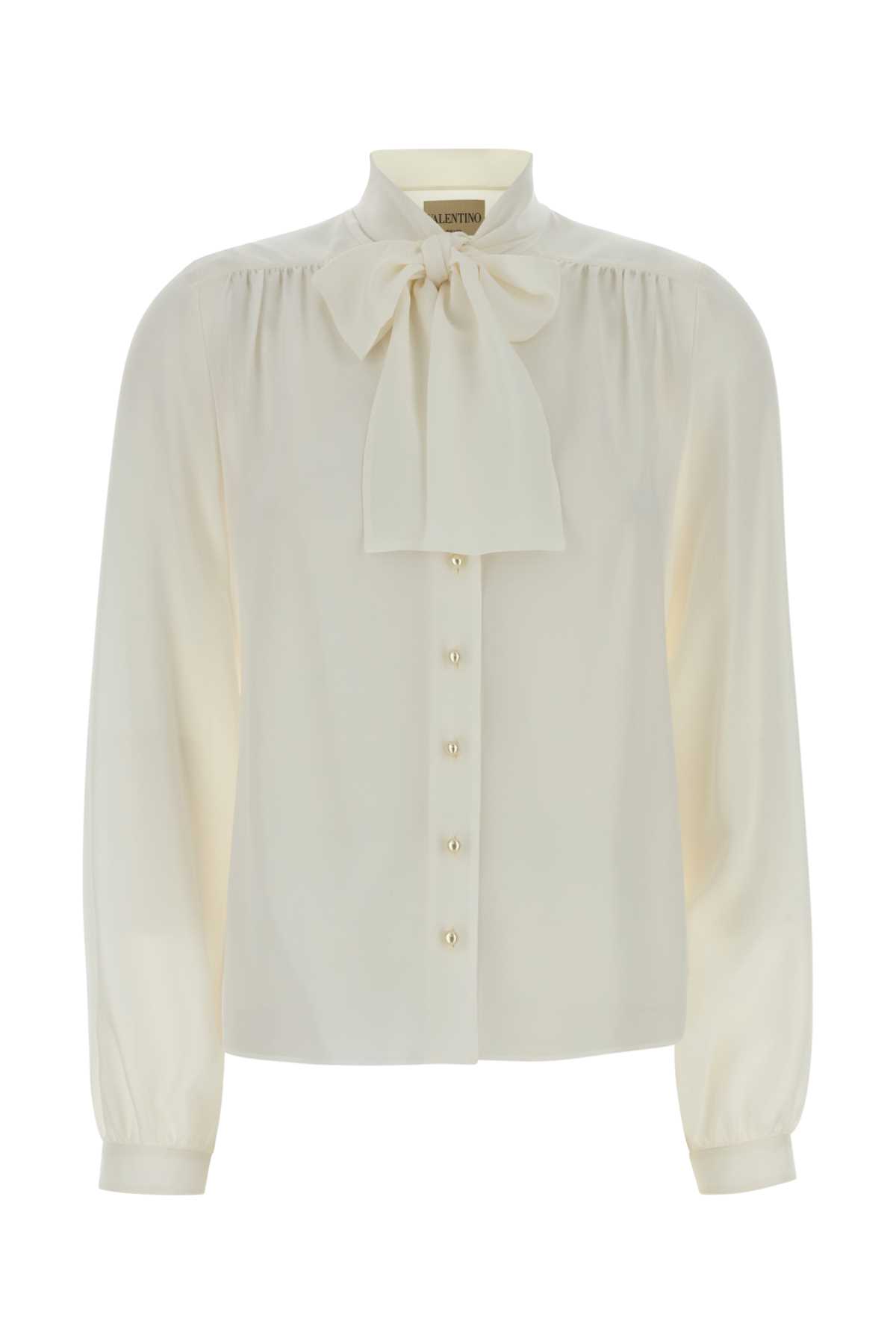 Ivory crepe shirt 8B3AB8A721BA03 (Valentino Garavani / シャツ・ブラウス ) | Valentino Garavani (ヴァレンティノ)