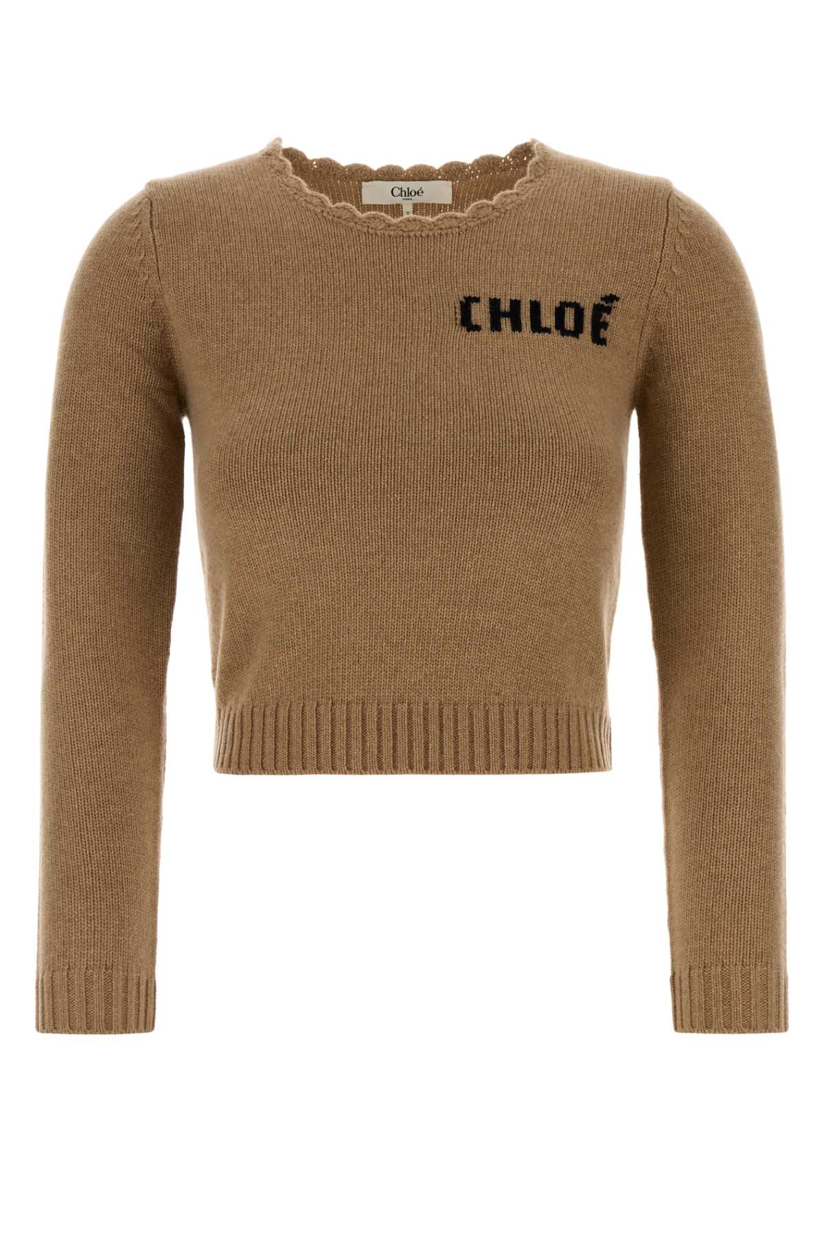 Camel wool blend sweater CH26SMP28560218 (Chloé / ニット・セーター・カーディガン ) | Chloé (クロエ)