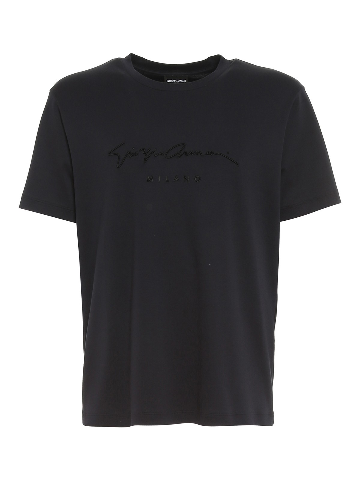 Logo embroidery cotton T-shirt 6GSM90SJRQZUBSG (GIORGIO ARMANI / Tシャツ・カットソー ) | GIORGIO ARMANI (ジョルジオ アルマーニ)