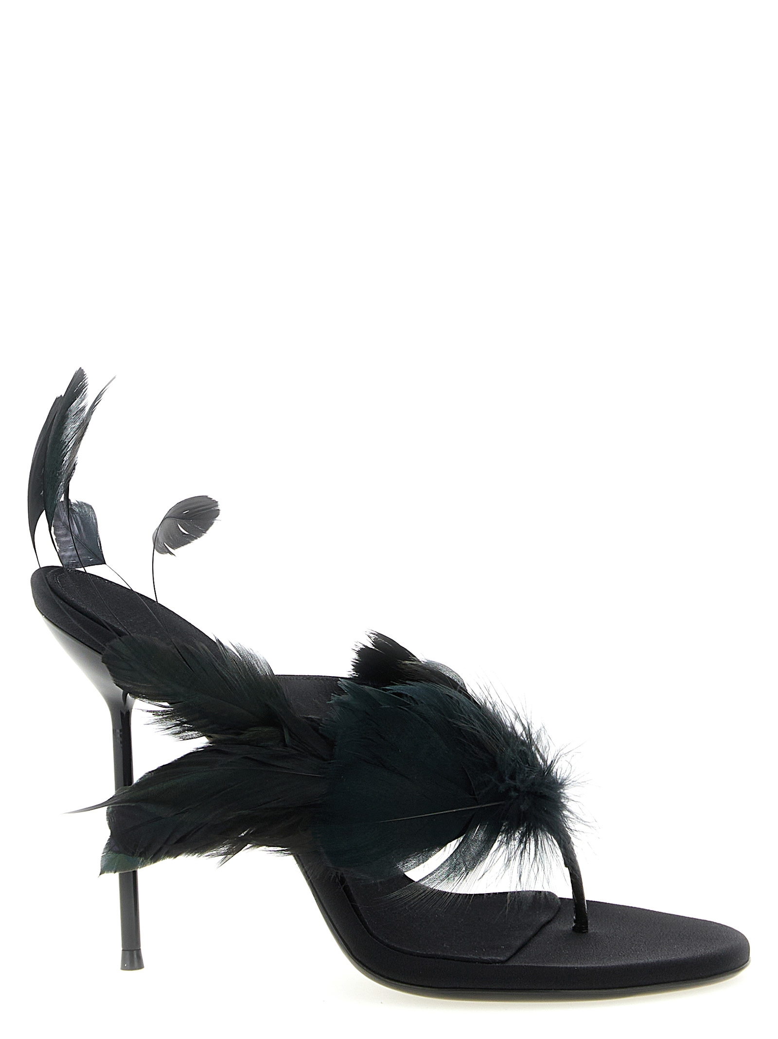 'Lidia Feather Thong' mules PX1821XCRPFBLACK (PARIS TEXAS / サンダル ) | PARIS TEXAS (パリ テキサス)