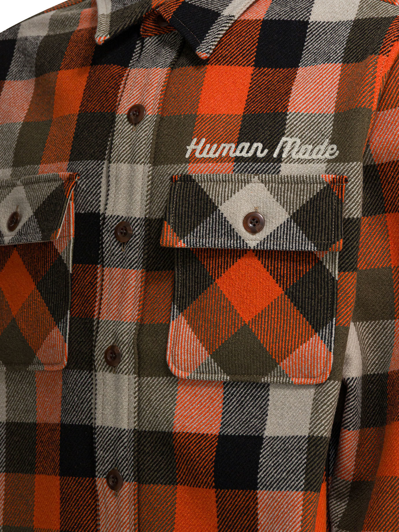 Wool overshirt jacket HM30SH013ORANGE (HUMAN MADE / カジュアルジャケット ) | HUMAN MADE (ヒューマンメイド)(3)