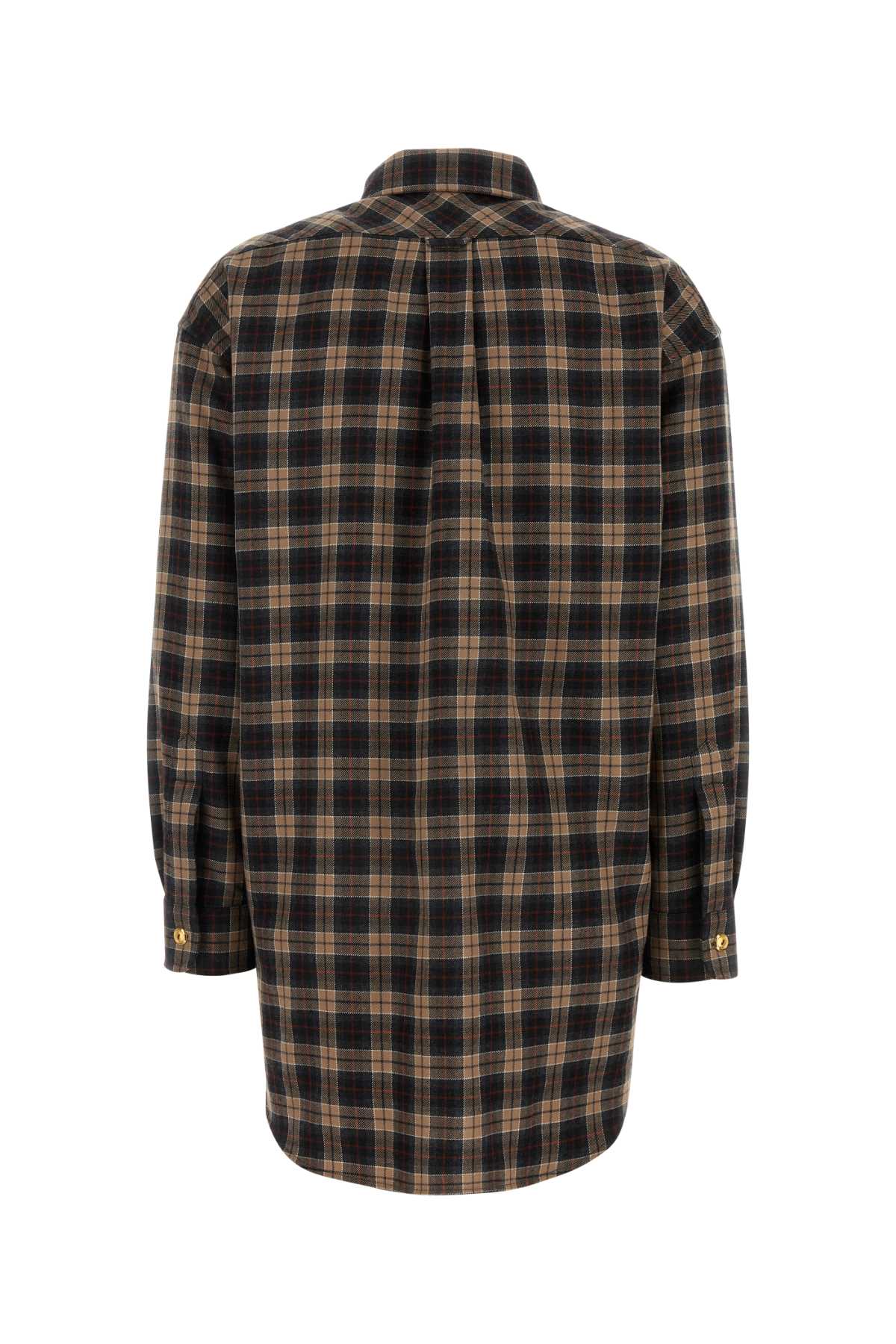 Embroidered wool oversize shirt MK1906SOOO16DOF0040 (MIU MIU / シャツ・ブラウス ) | MIU MIU (ミュウミュウ)(1)